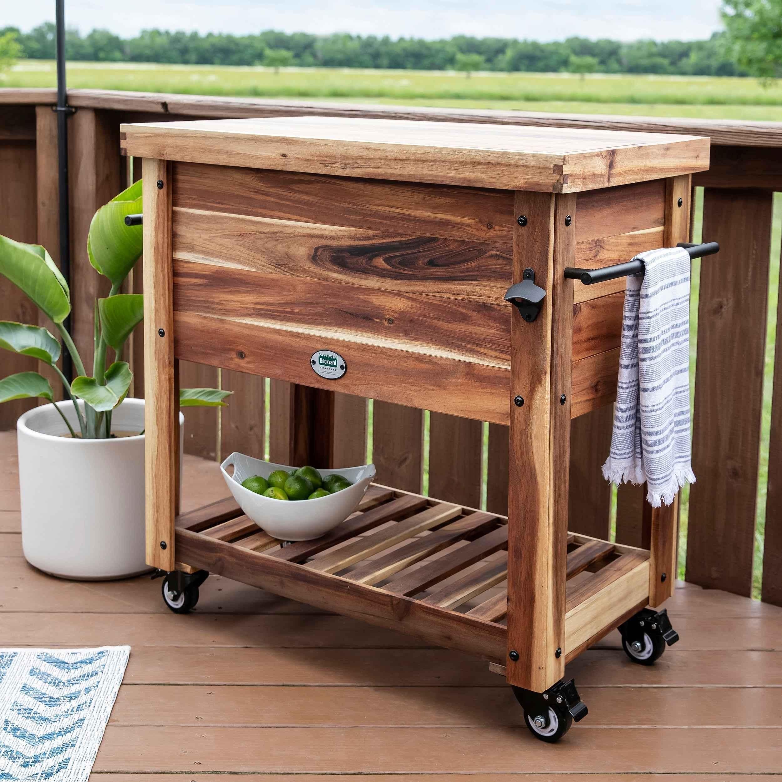 Backyard Discovery 100 Quart Patio Cooler - Acacia.