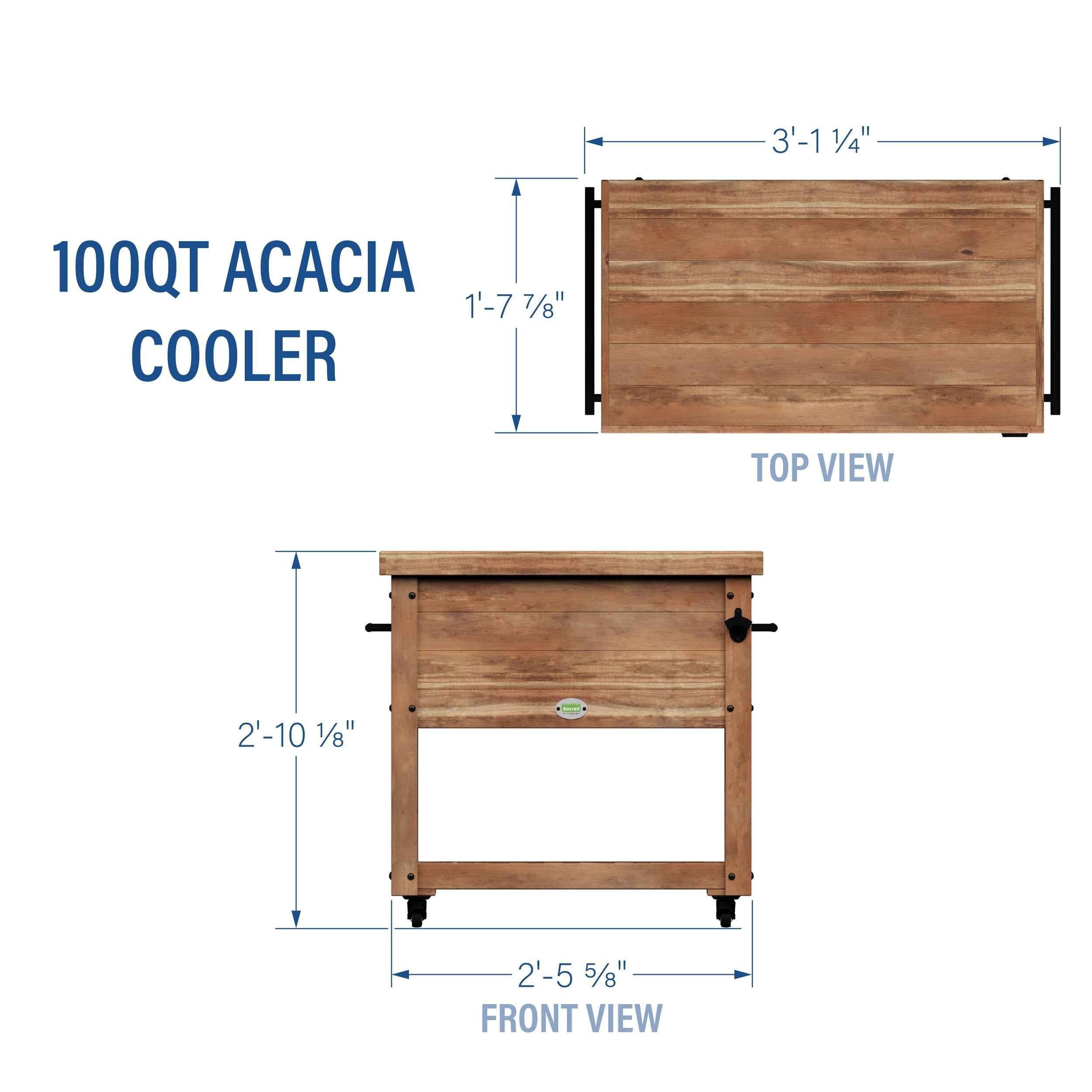Backyard Discovery 100 Quart Patio Cooler - Acacia.