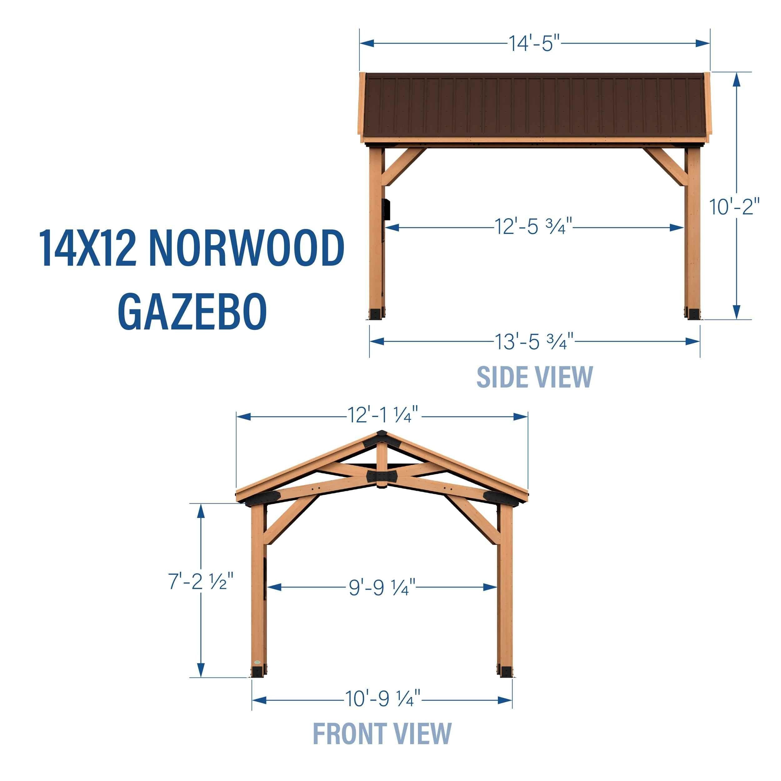 Backyard Discovery 14x12 Norwood Gazebo.