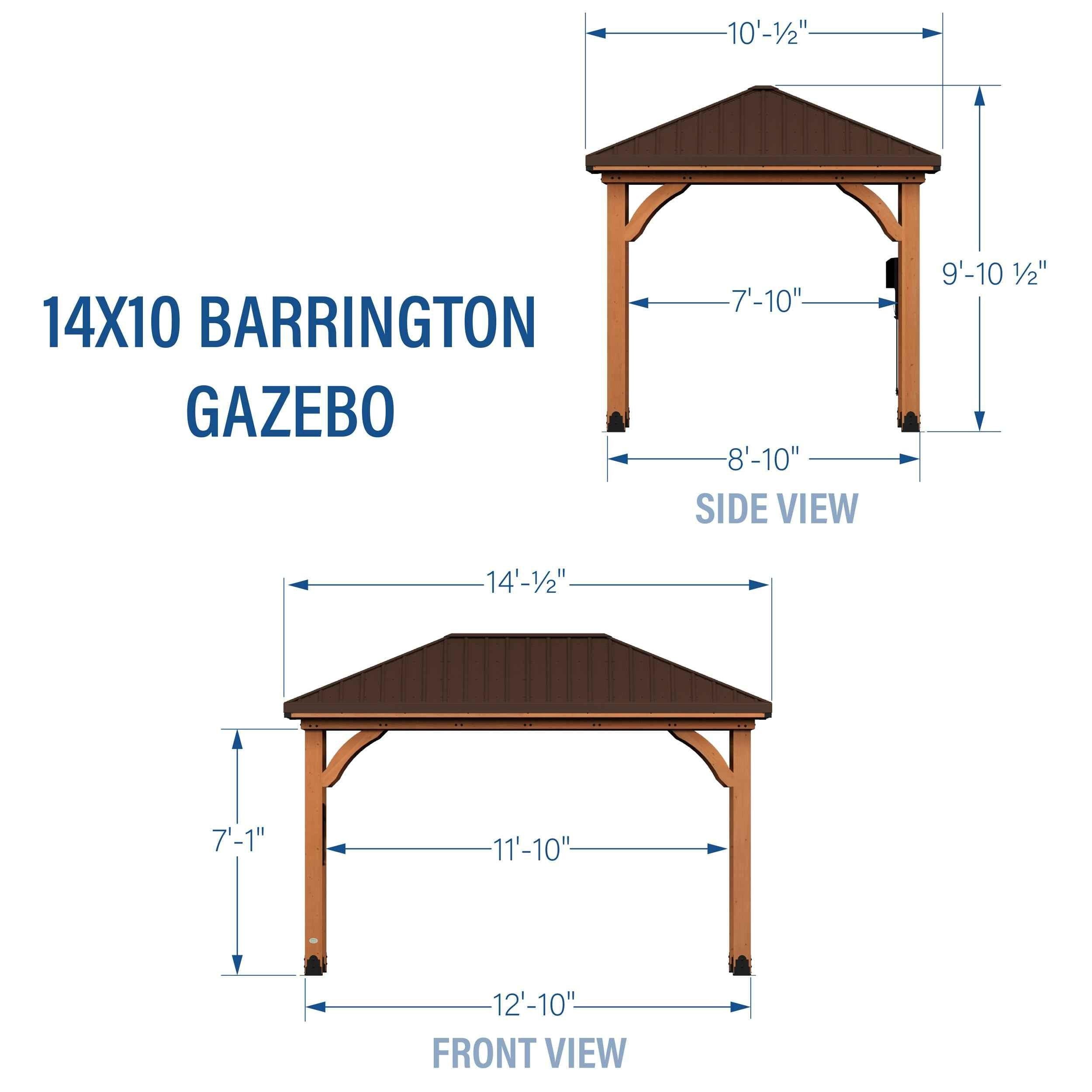 Backyard Discovery 14x10 Barrington Gazebo.