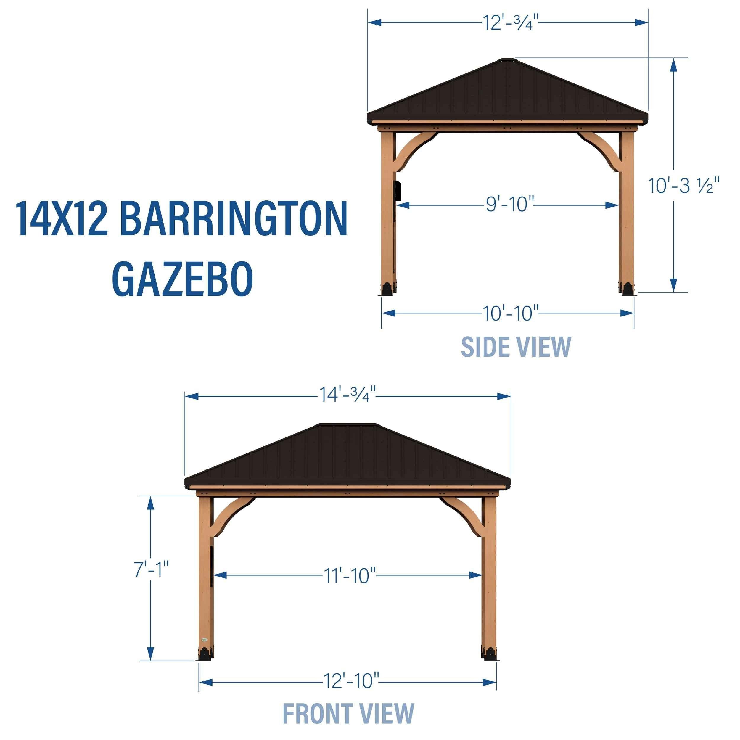 Backyard Discovery 14x12 Barrington Gazebo.