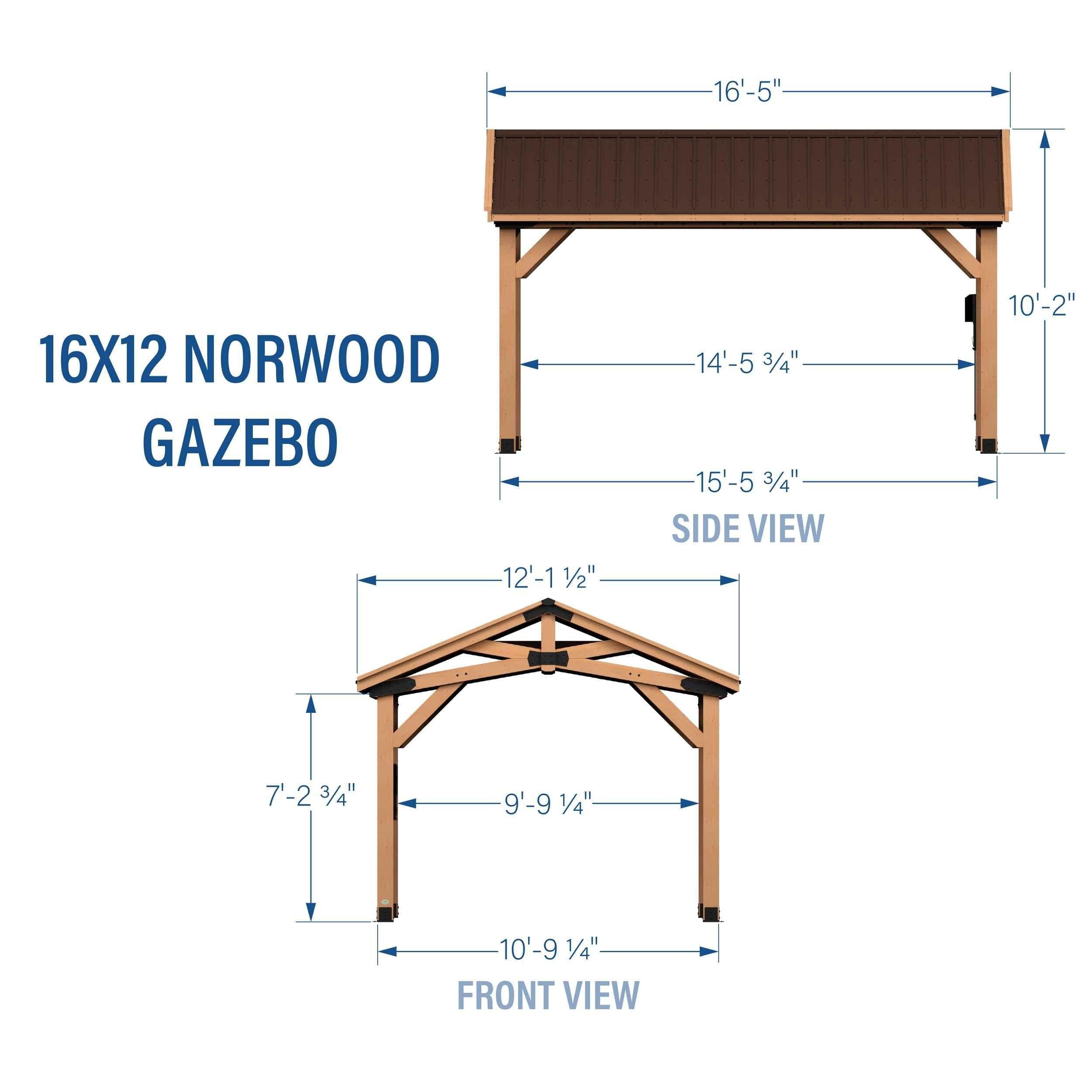 Backyard Discovery 16x12 Norwood Gazebo.