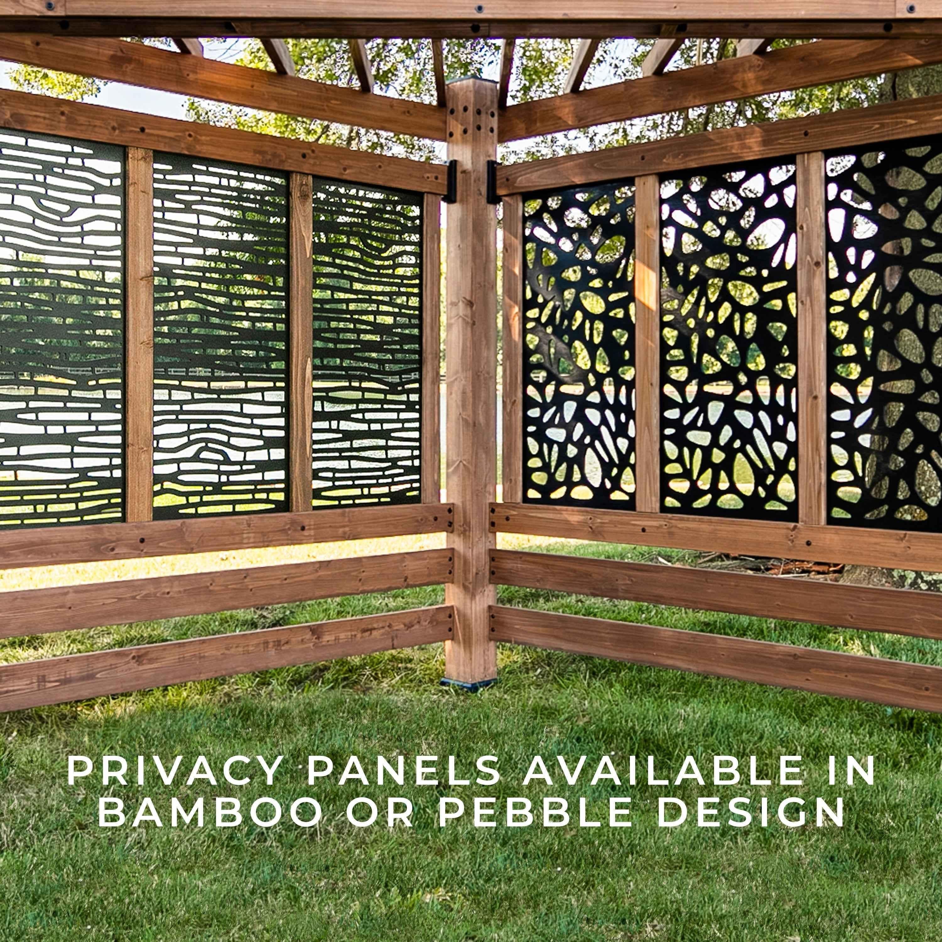 Backyard Discovery Verona Corner Pergola-Bamboo Panels.