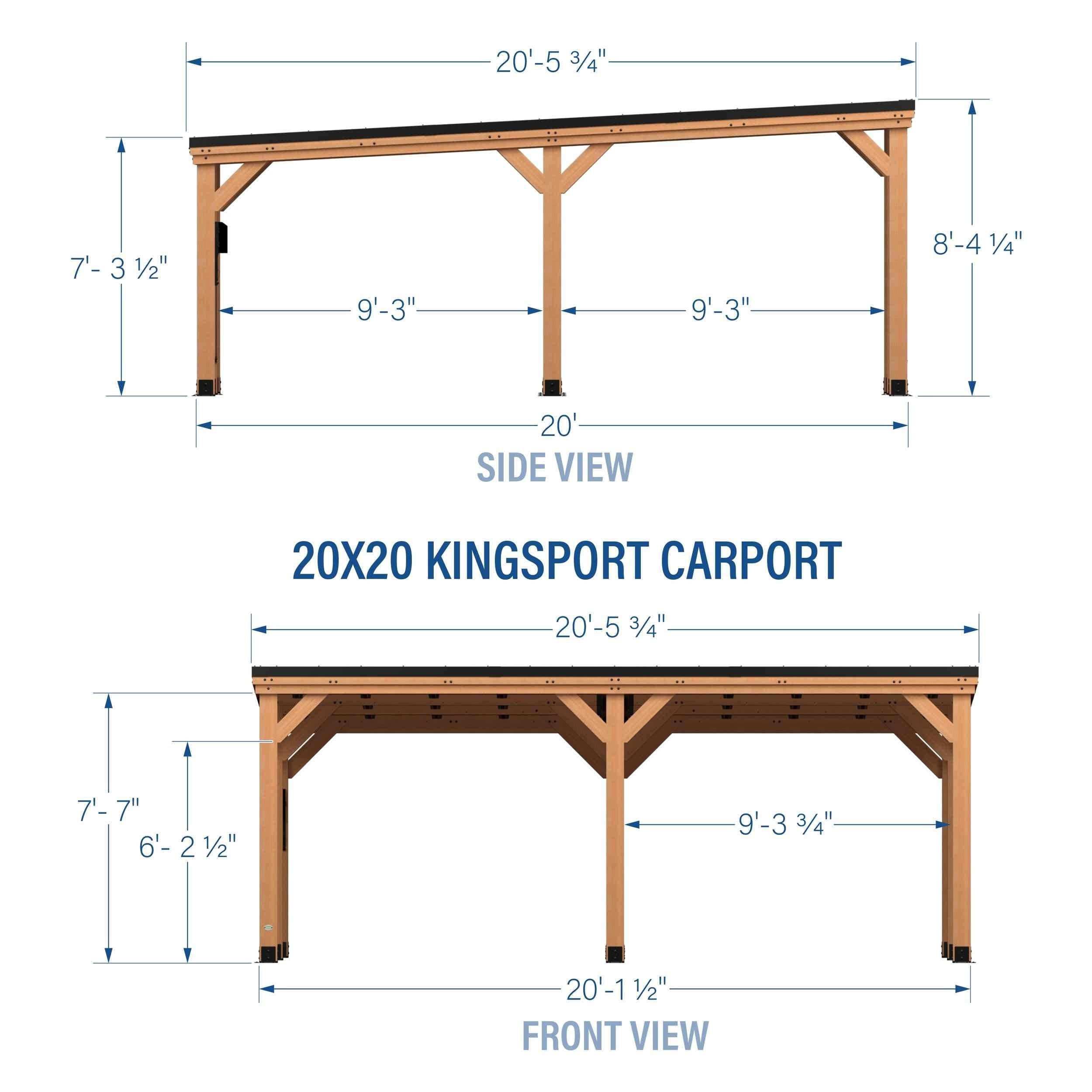 Backyard Discovery 20x20 Kingsport Carport.
