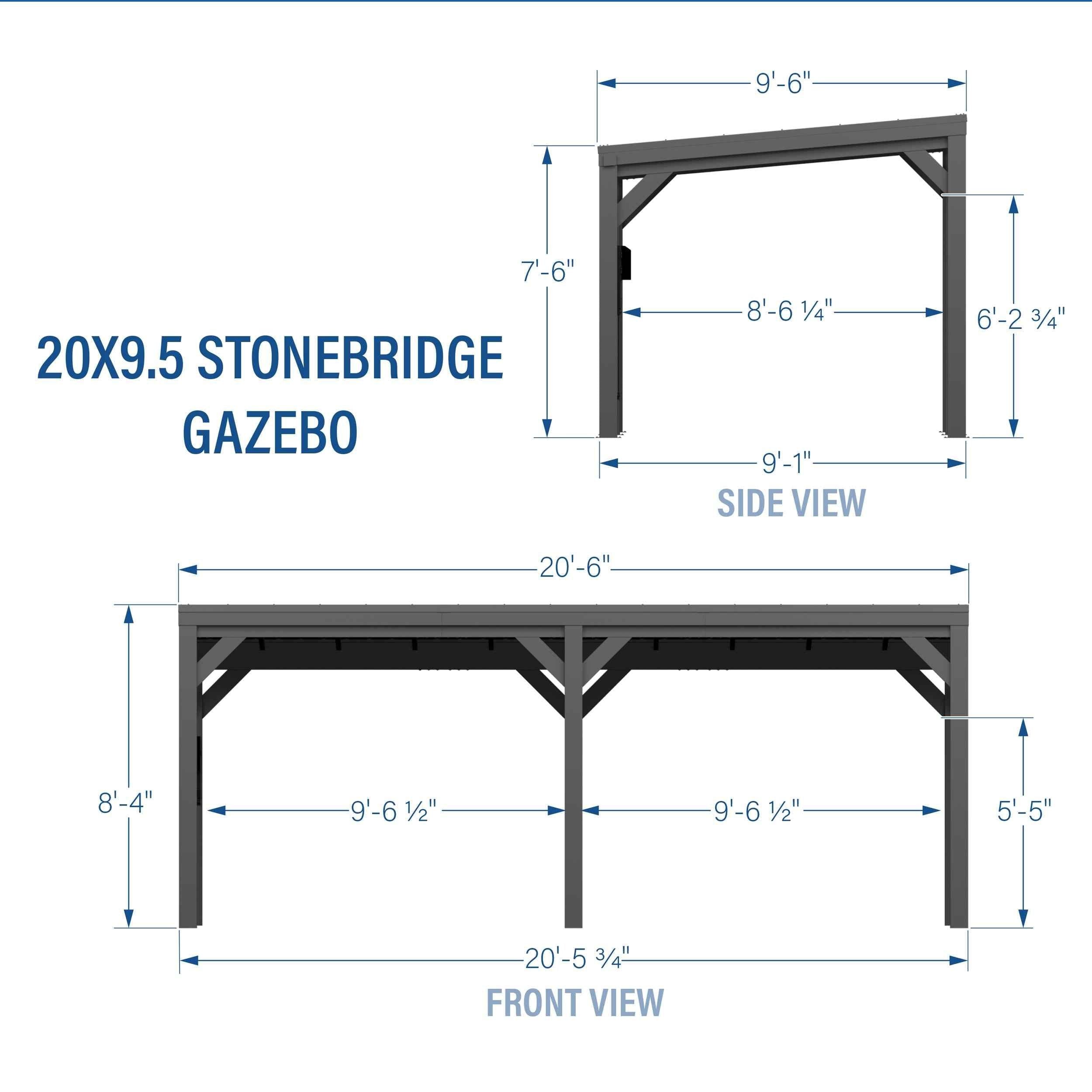 Backyard Discovery 20x9.5 Stonebridge Gazebo/Carport.