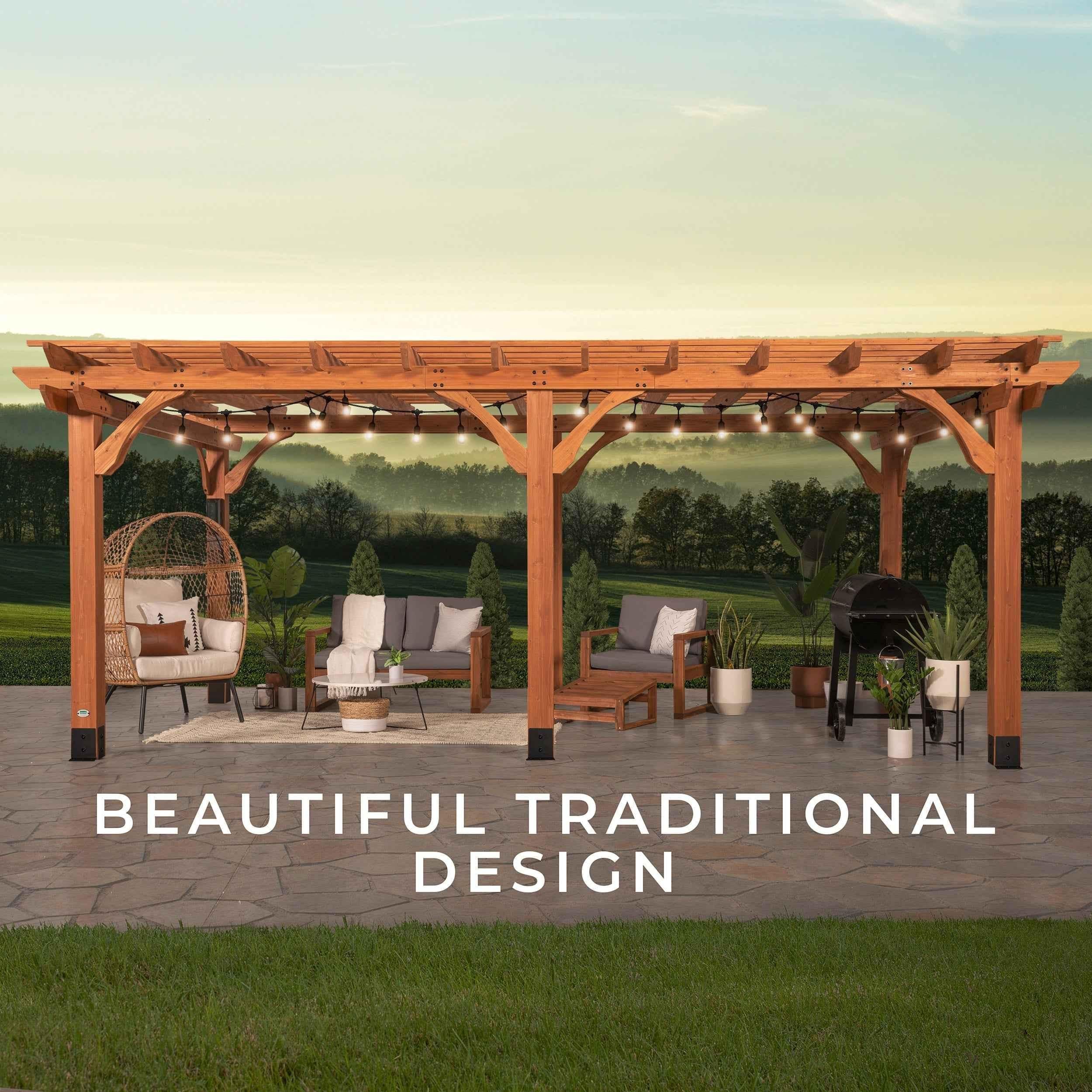 Backyard Discovery 20x12 Beaumont Pergola.