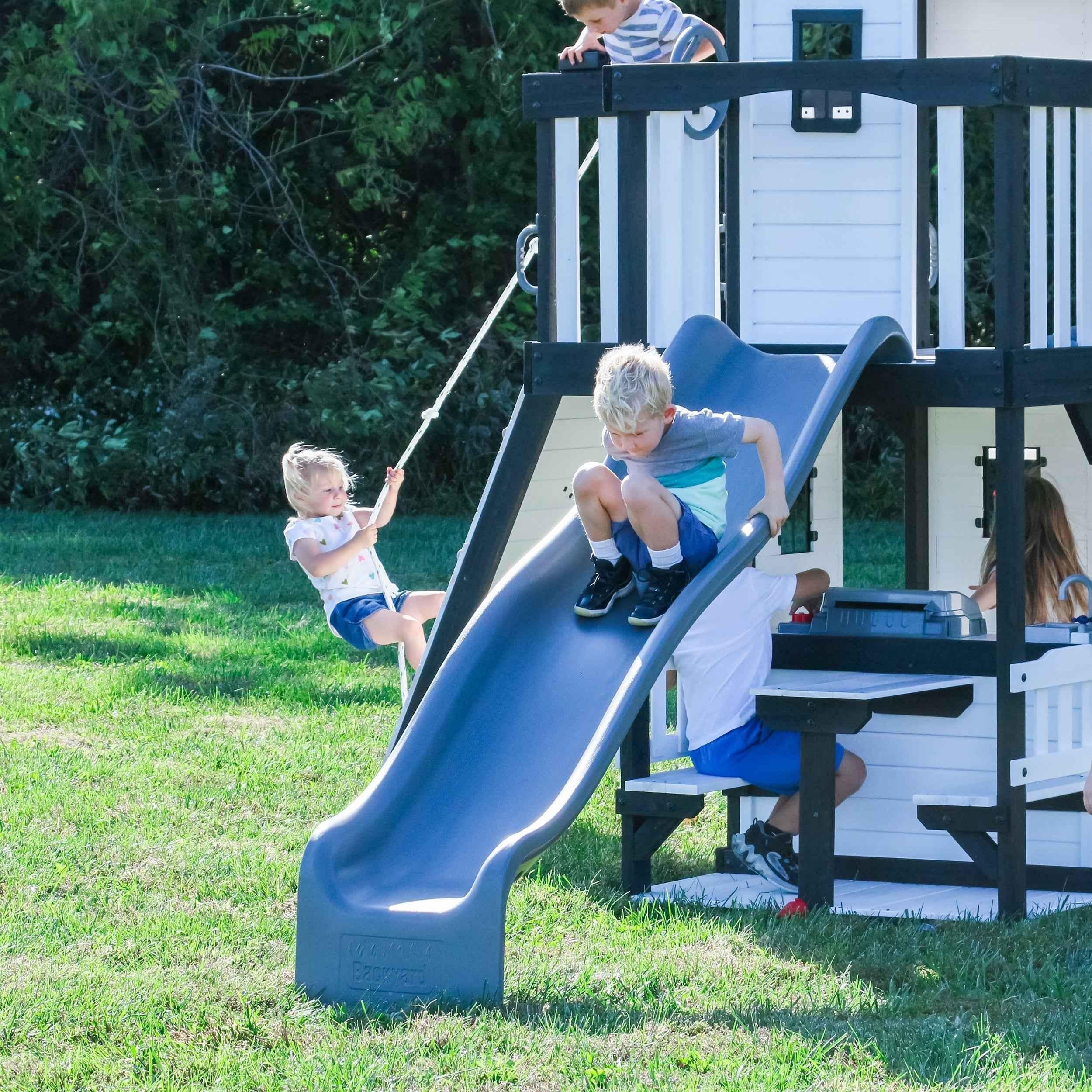 Backyard Discovery Canyon Creek Swing Set – White.