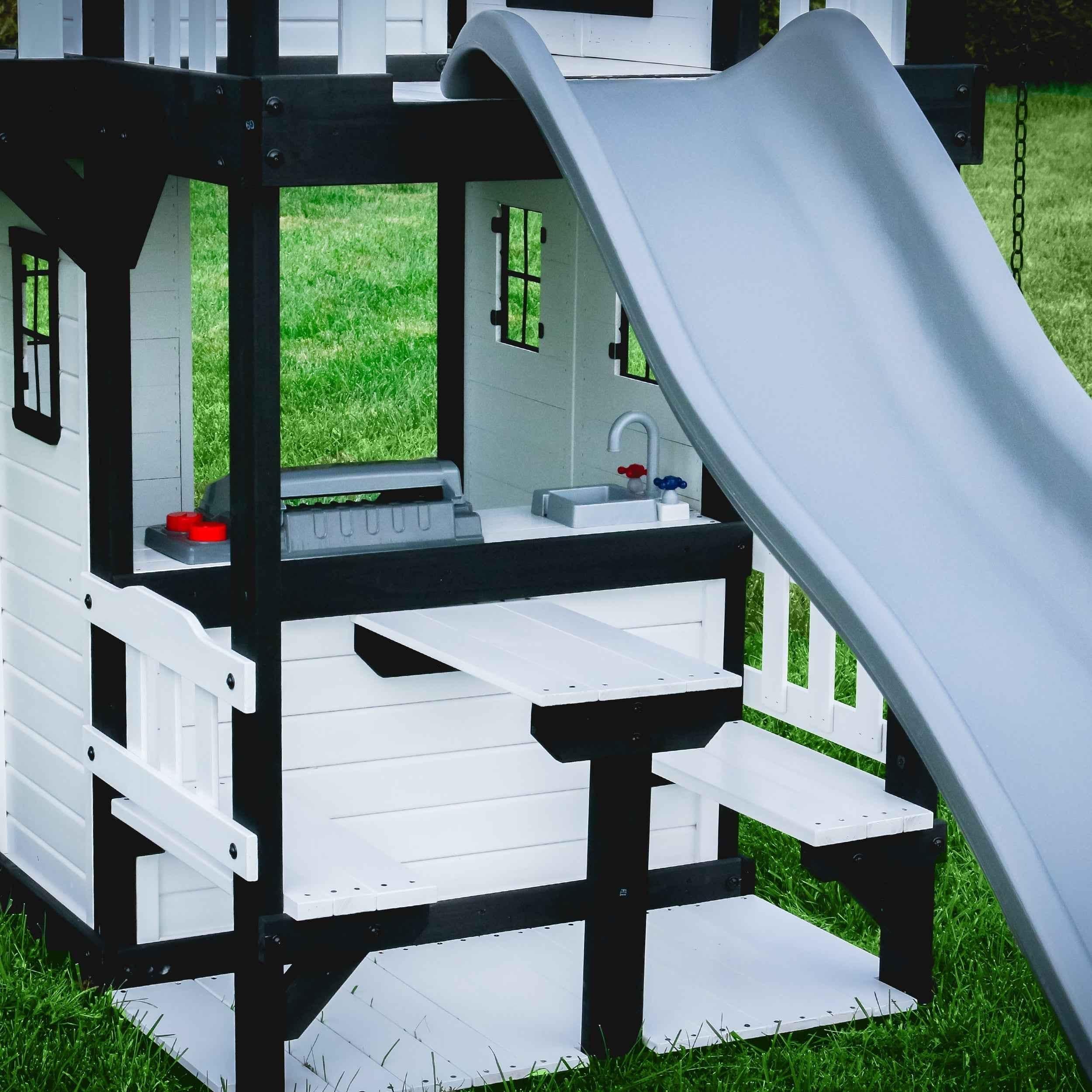 Backyard Discovery Canyon Creek Swing Set – White.
