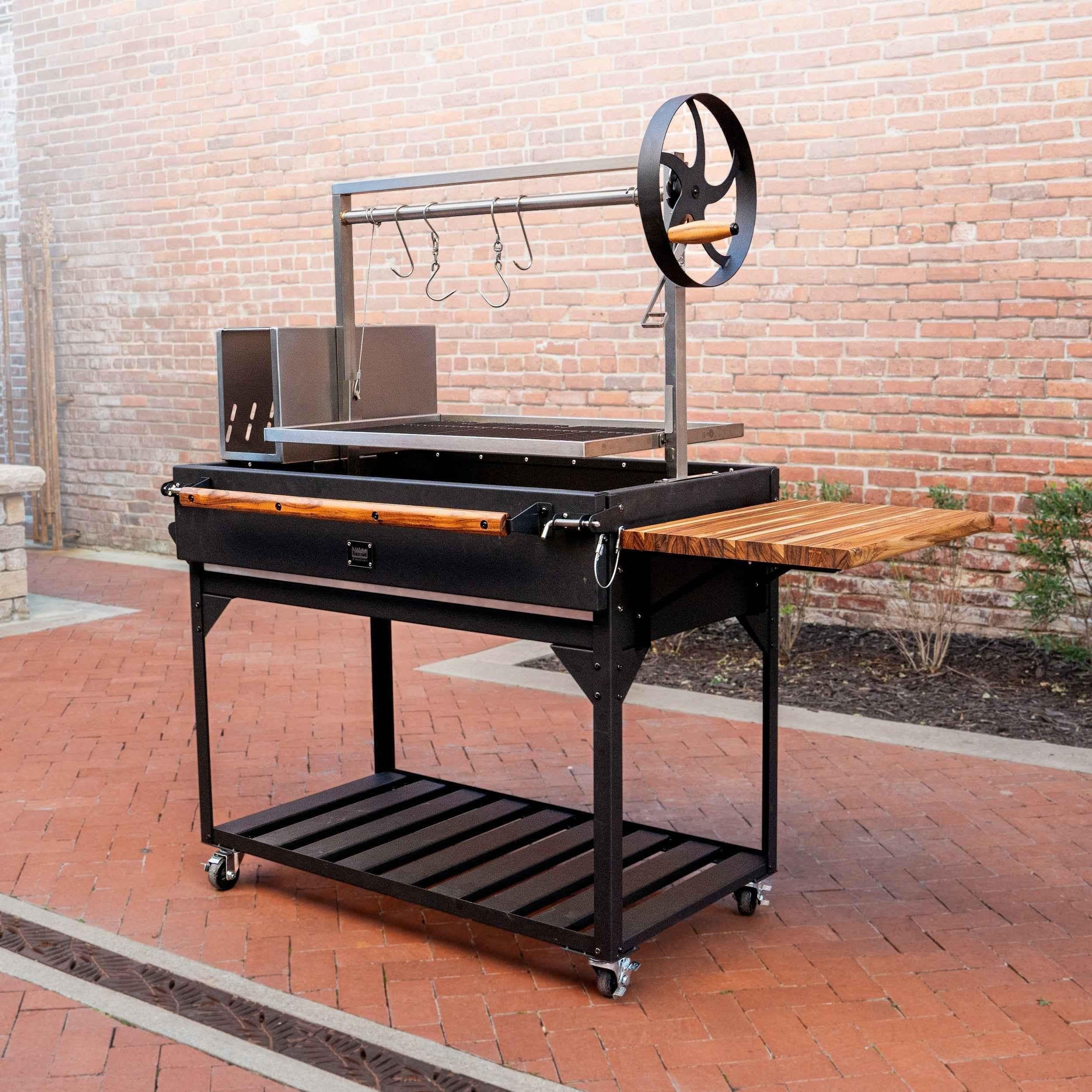 Backyard Discovery Premium Argentine/Santa Maria BBQ Grill with Wood Fire and Charcoal Grill.