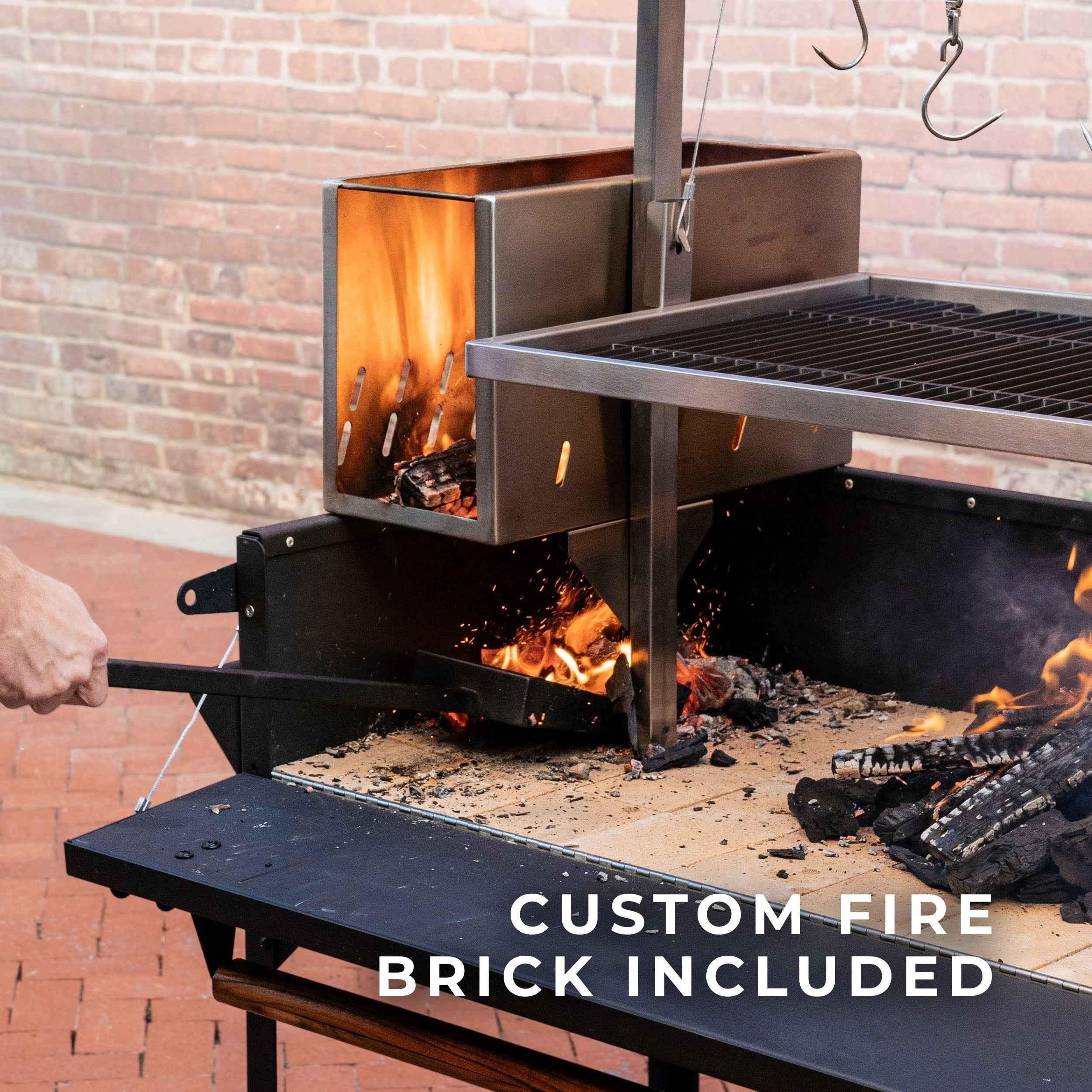 Backyard Discovery Premium Argentine/Santa Maria BBQ Grill with Wood Fire and Charcoal Grill.