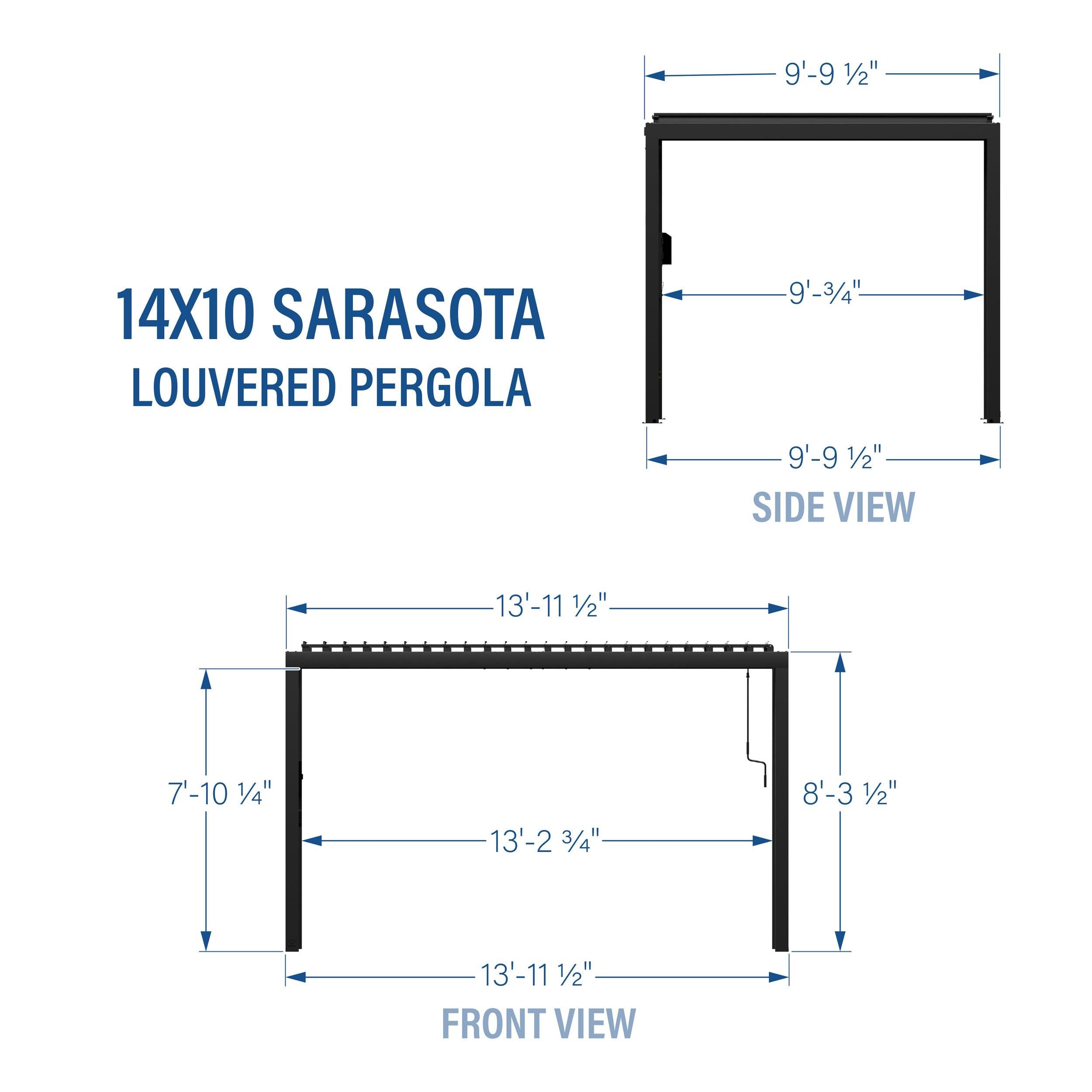 Backyard Discovery 14x10 Sarasota Steel Louvered Pergola.