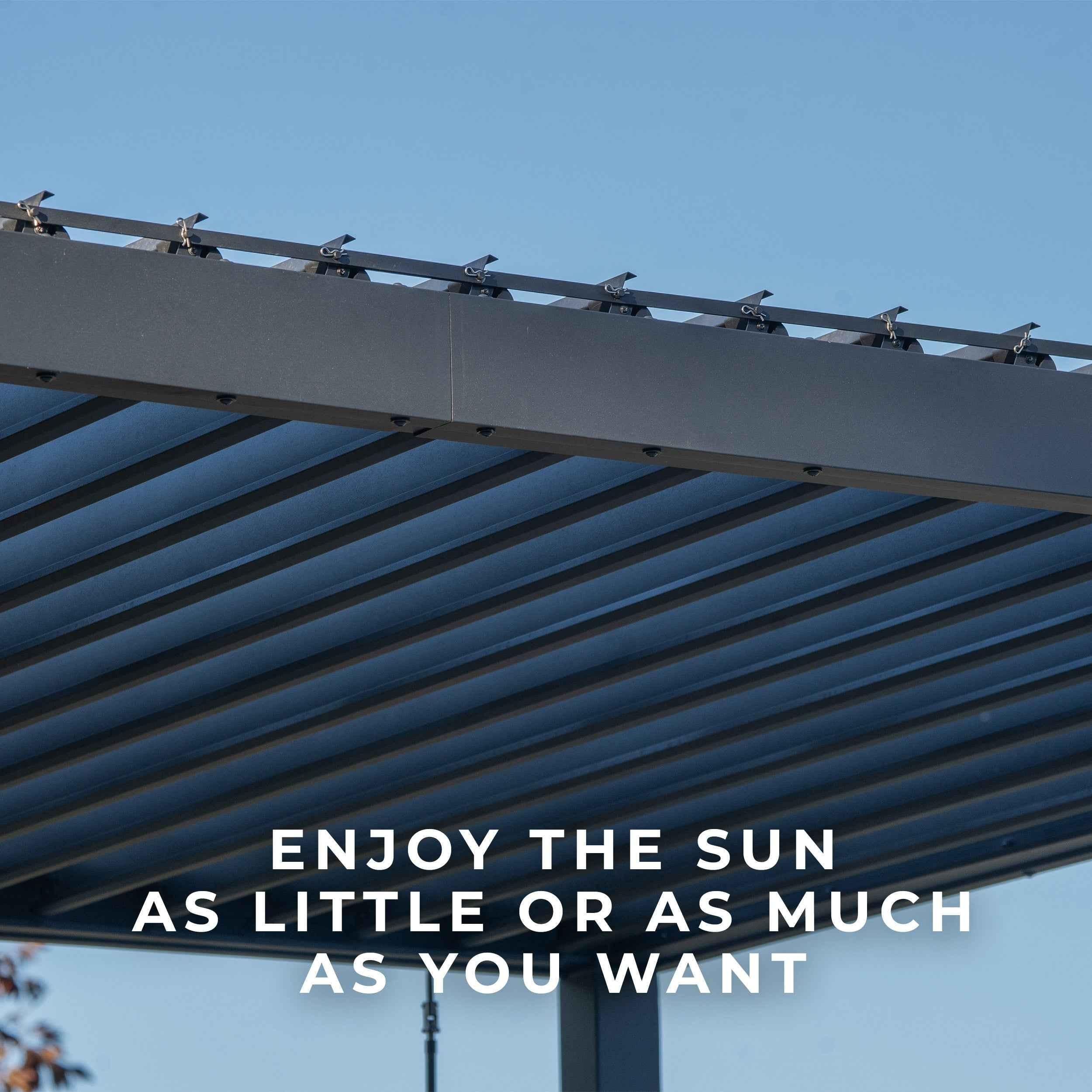 Backyard Discovery 20x10 Sarasota Steel Louvered Pergola.