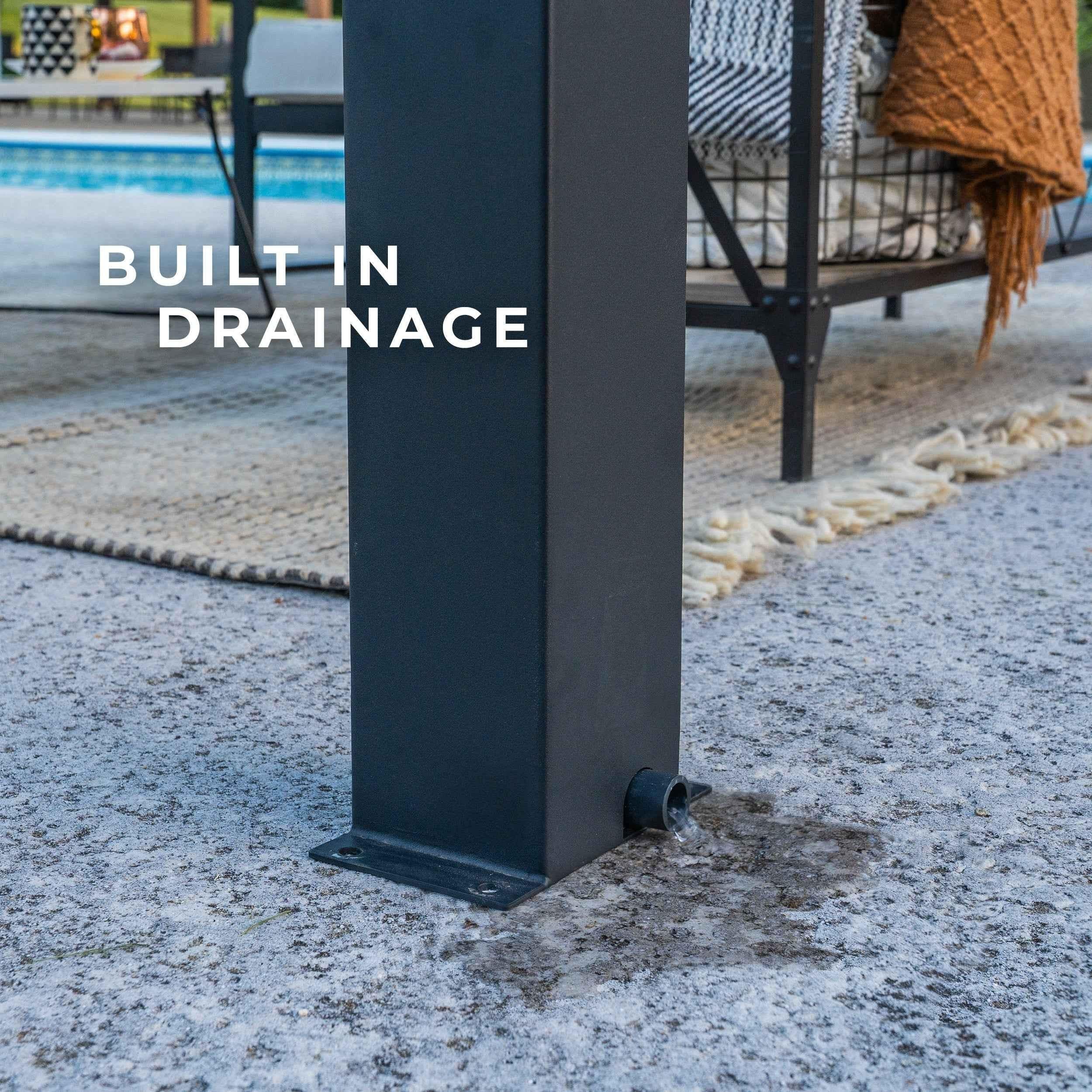 Backyard Discovery 16x10 Sarasota Steel Louvered Pergola.