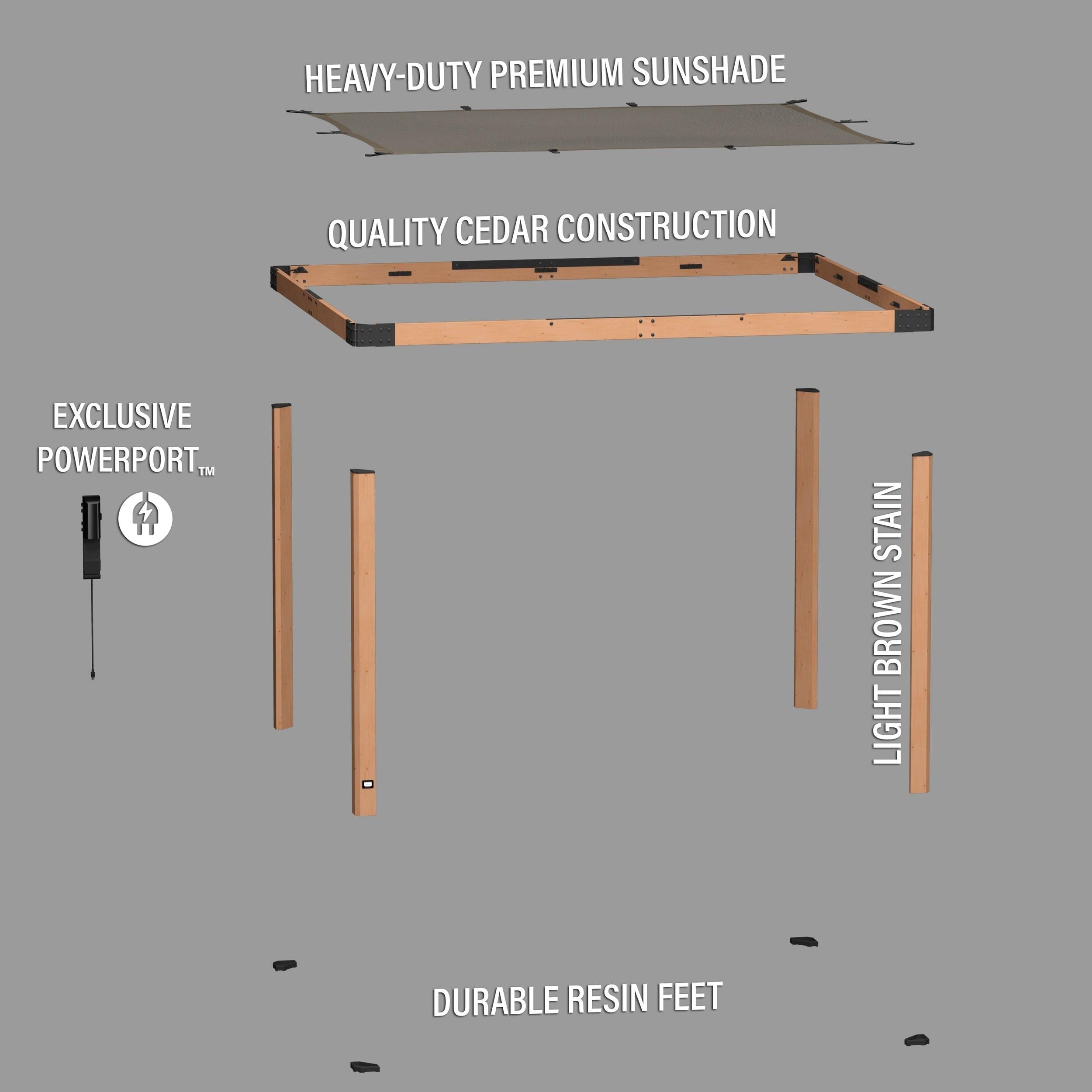 Backyard Discovery 12x10 Brendan Sail Shade Pergola.