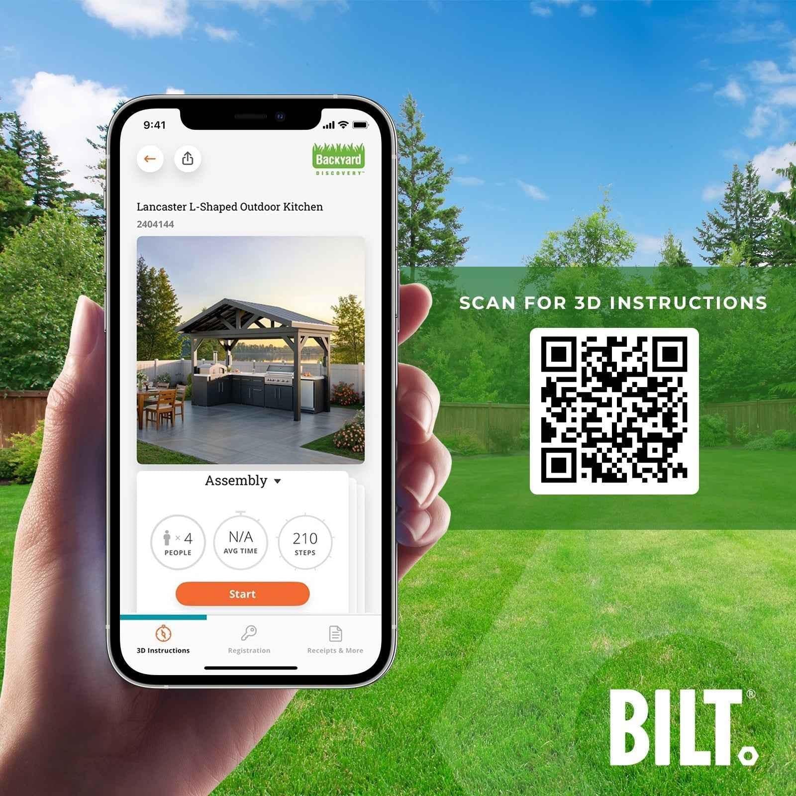 Backyard Discovery Lancaster L-Shape Outdoor Kitchen.