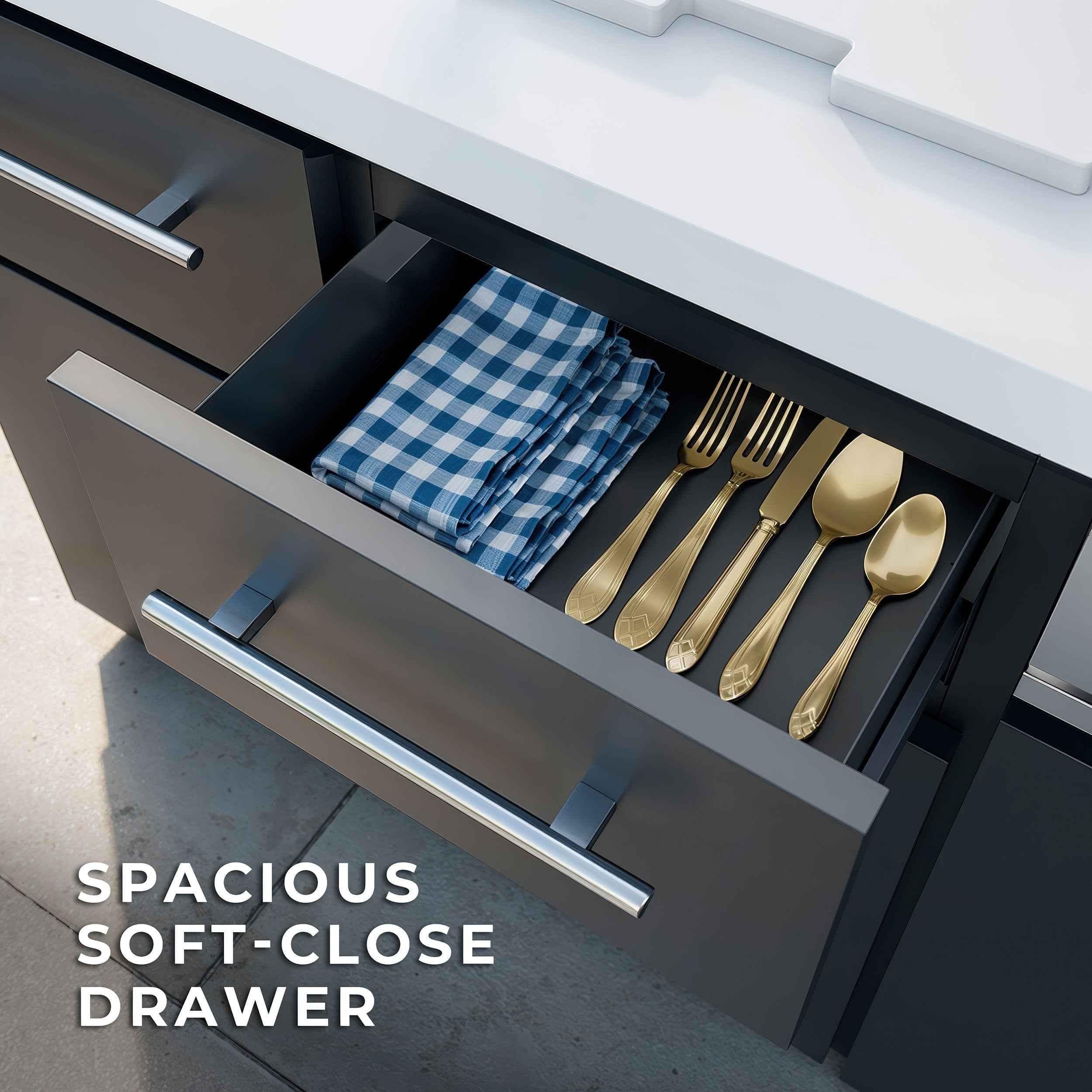 Backyard Discovery Emory 9' Galvanized Steel Outdoor Kitchen Island.