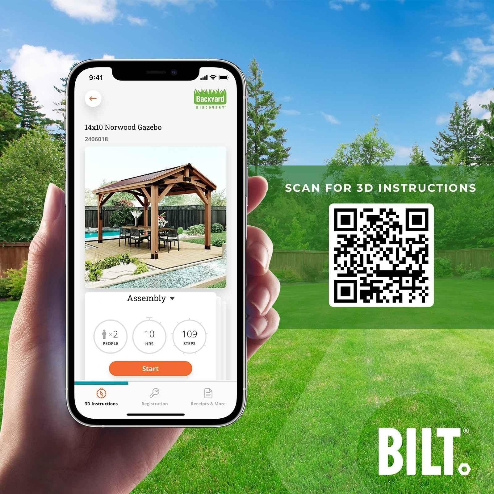 Backyard Discovery 14x10 Norwood Gazebo.