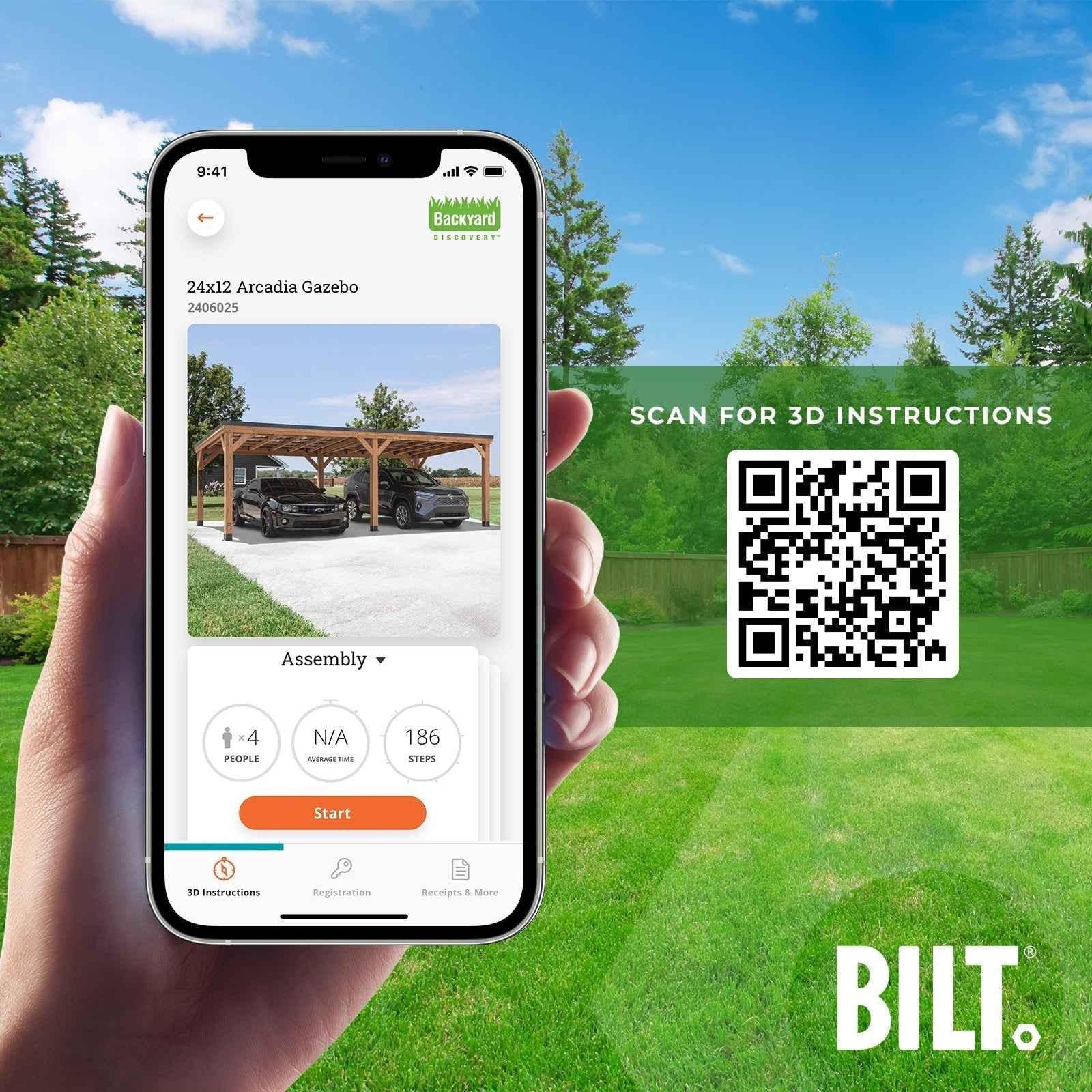 Backyard Discovery 24x12 Arcadia Gazebo.