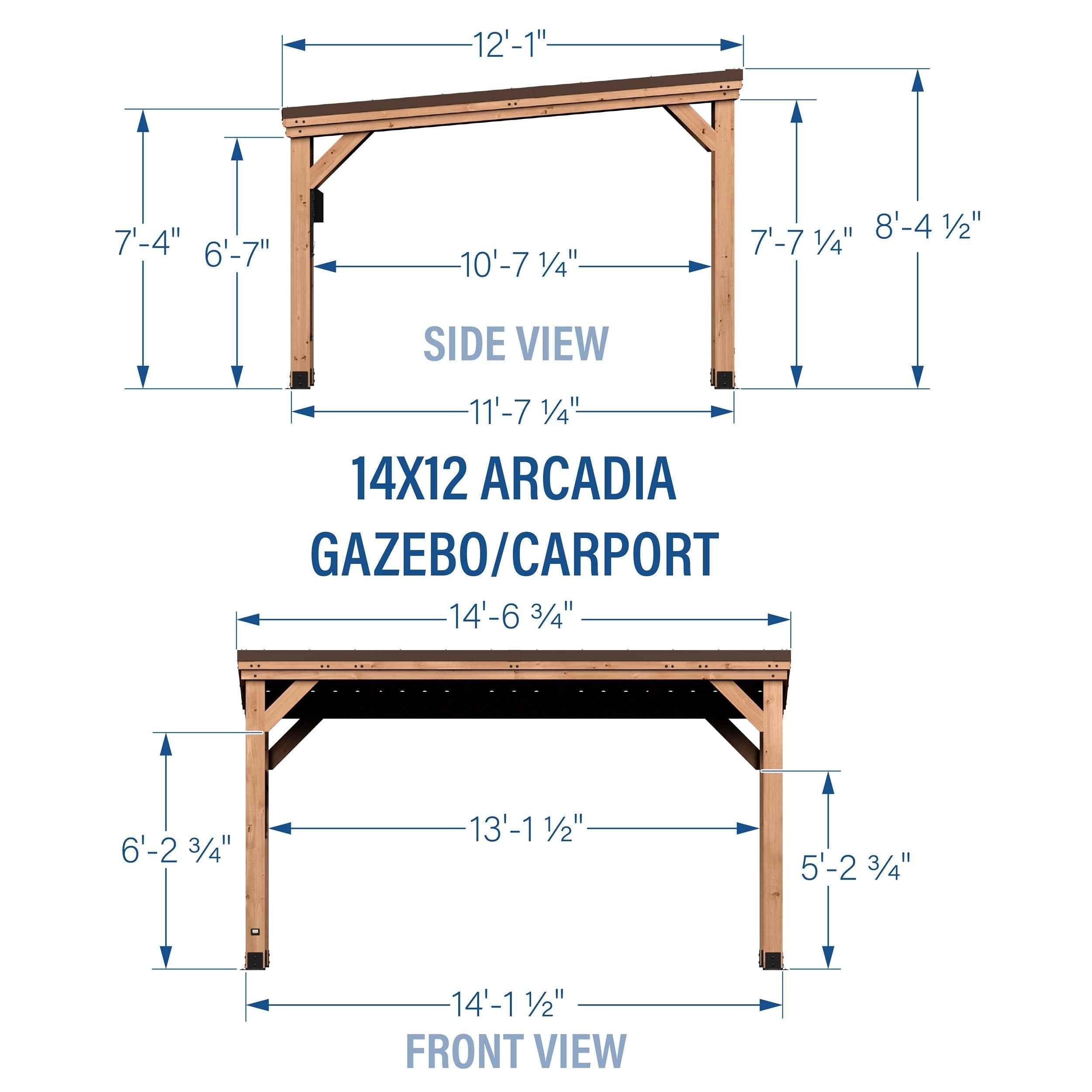 Backyard Discovery 14x12 Arcadia Gazebo.