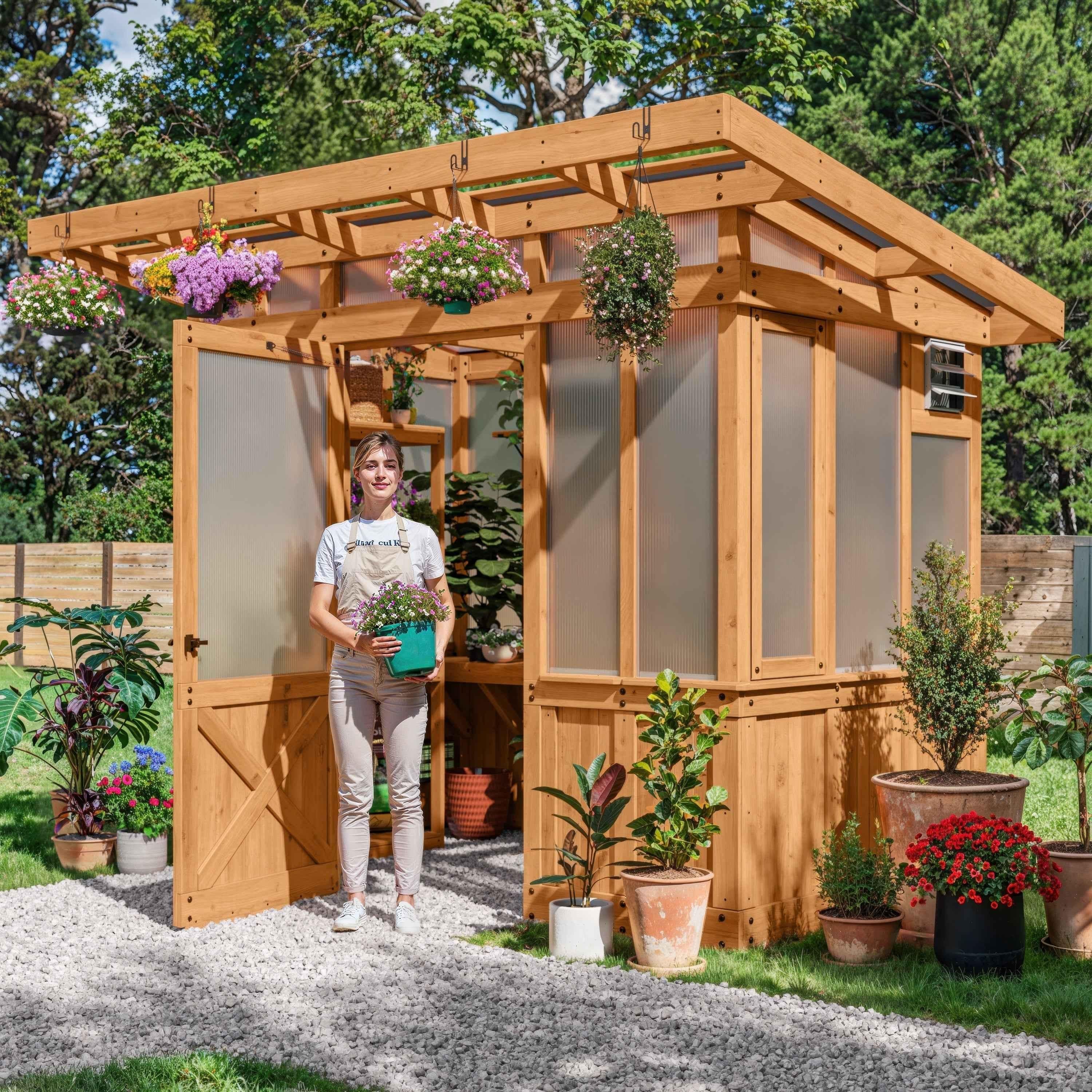 Backyard Discovery 9x6 Poppy Greenhouse.