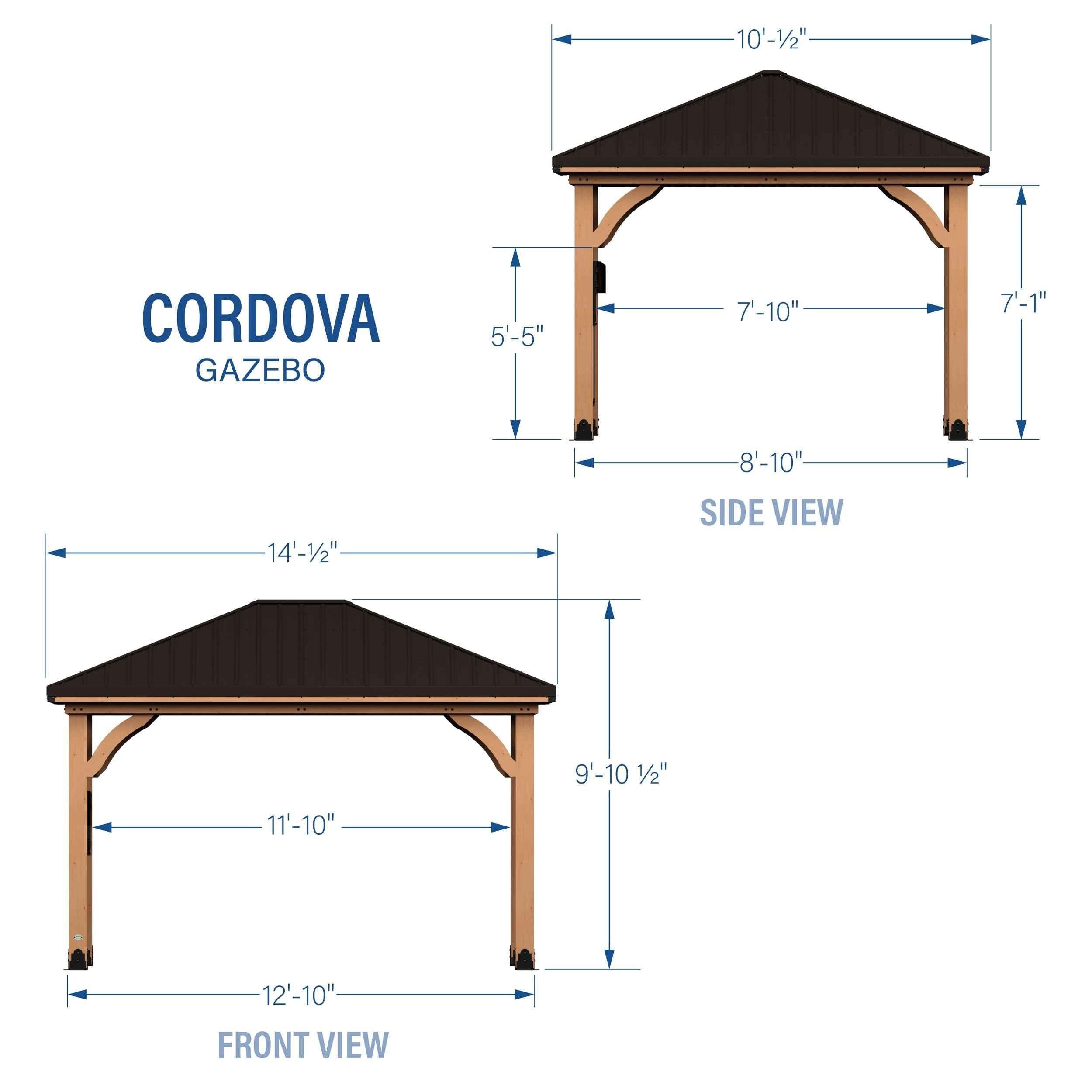 Backyard Discovery 14x10 Cordova Gazebo.