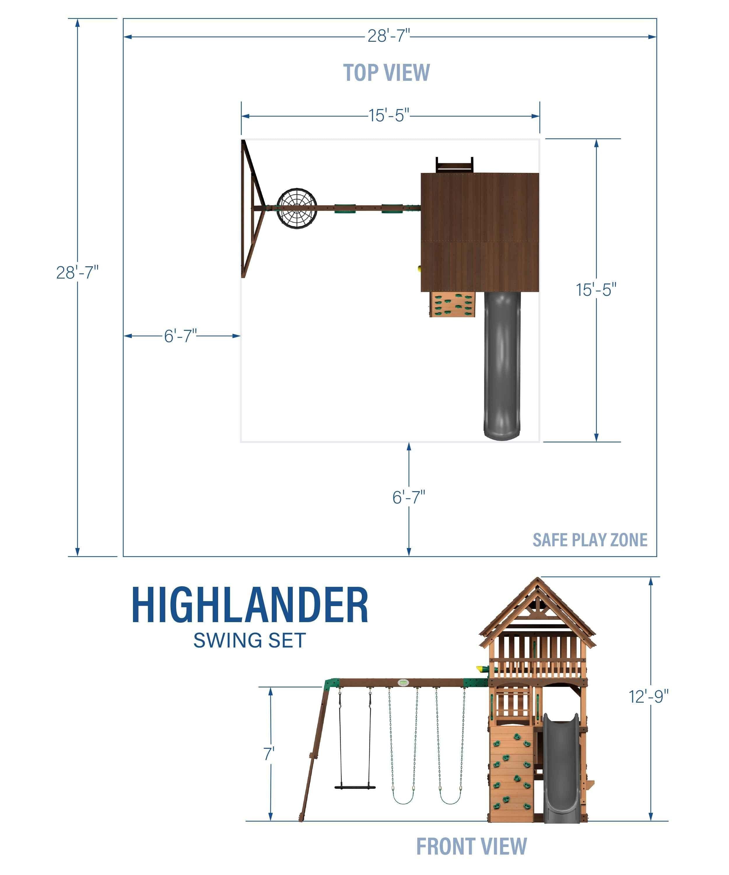 Backyard Discovery Highlander Swing Set.