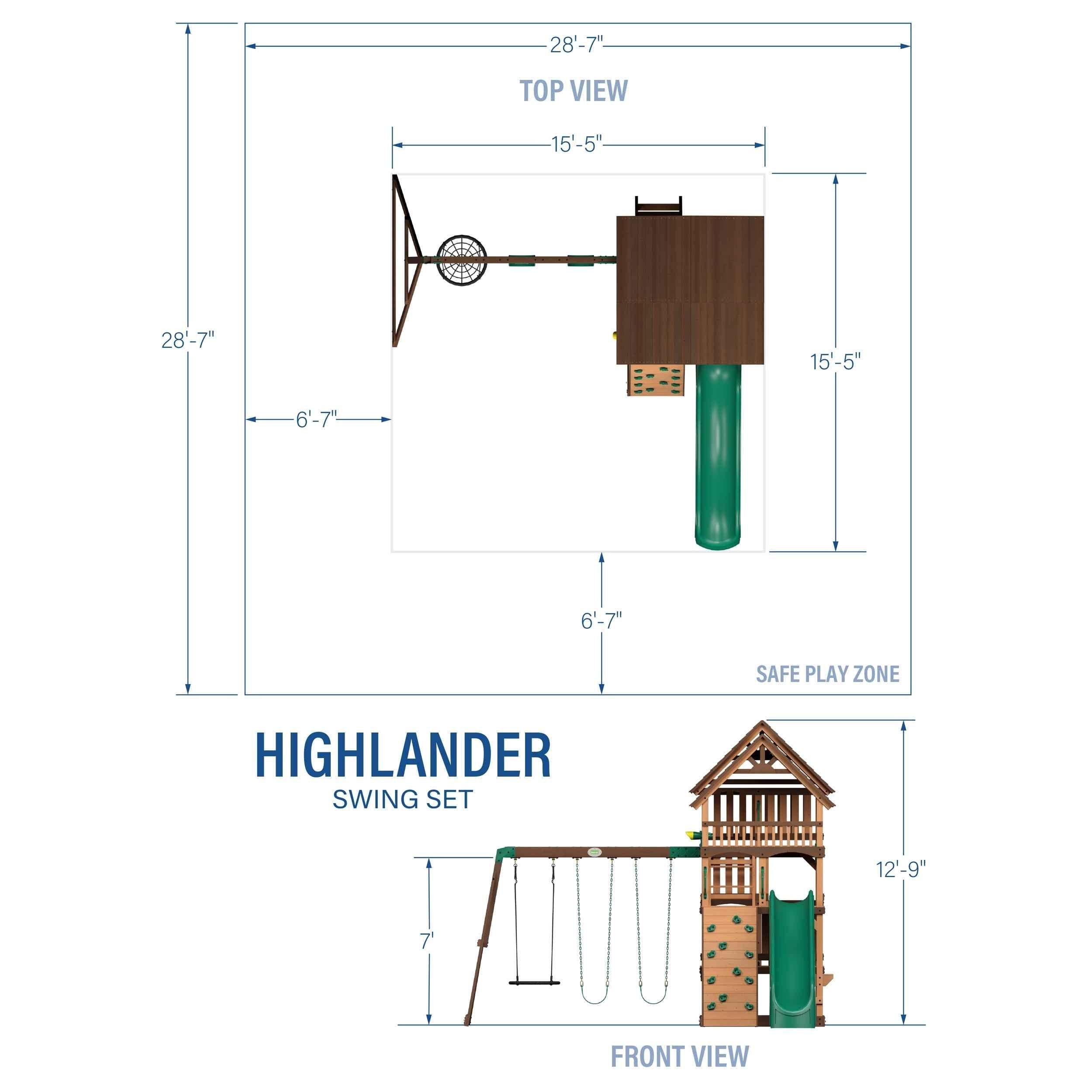 Backyard Discovery Highlander Swing Set.