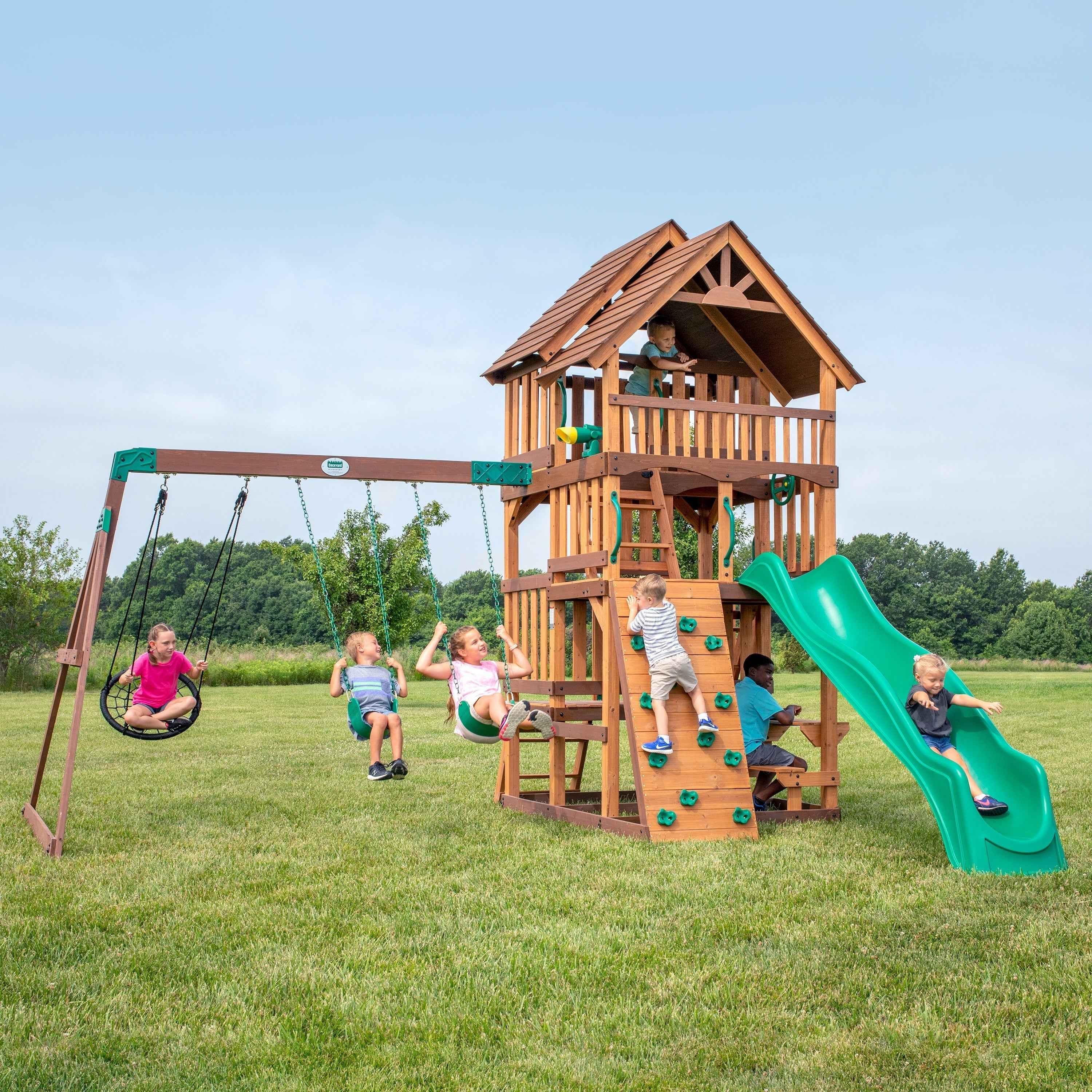 Backyard Discovery Highlander Swing Set.