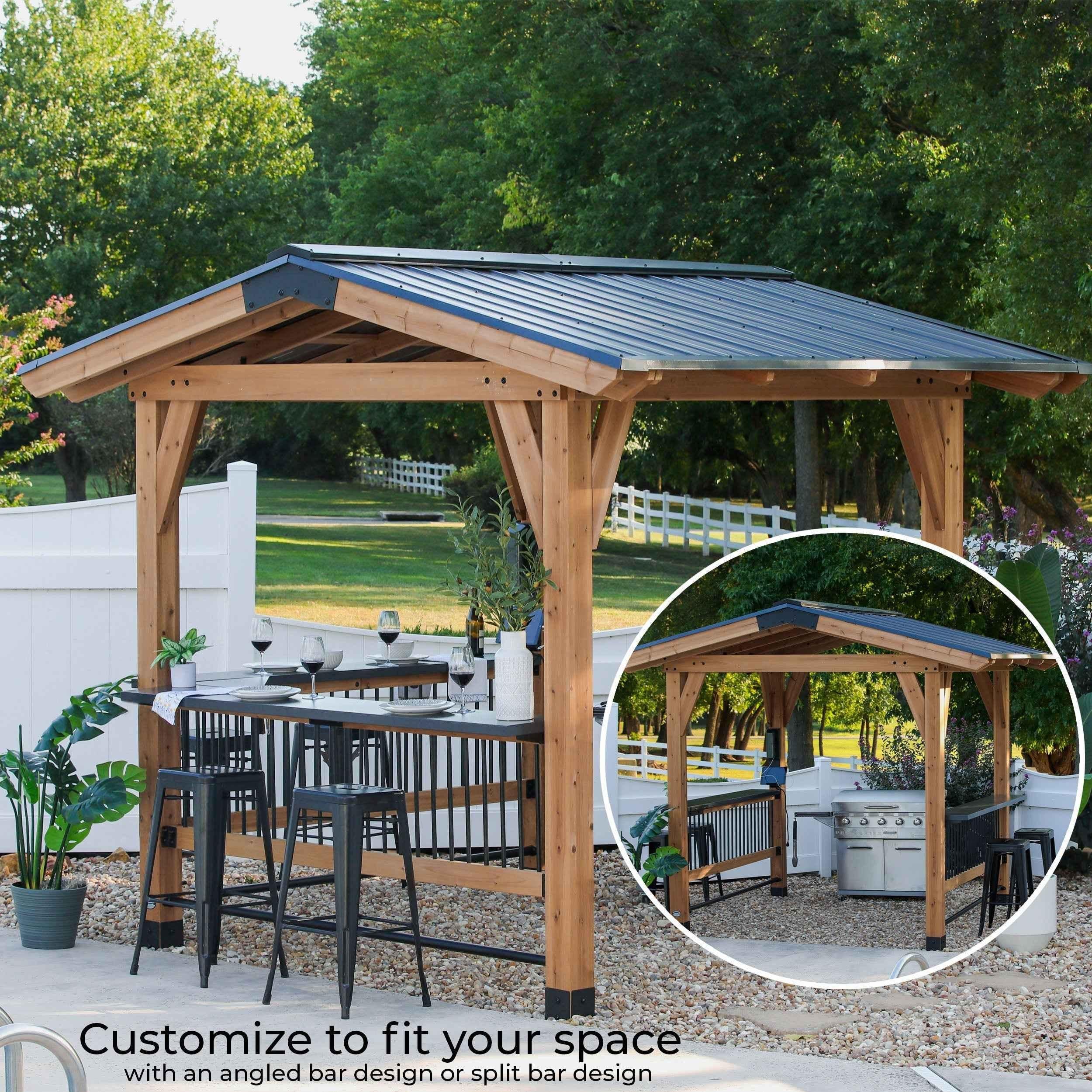 Backyard Discovery Granada Grill Gazebo with Outdoor Bar.