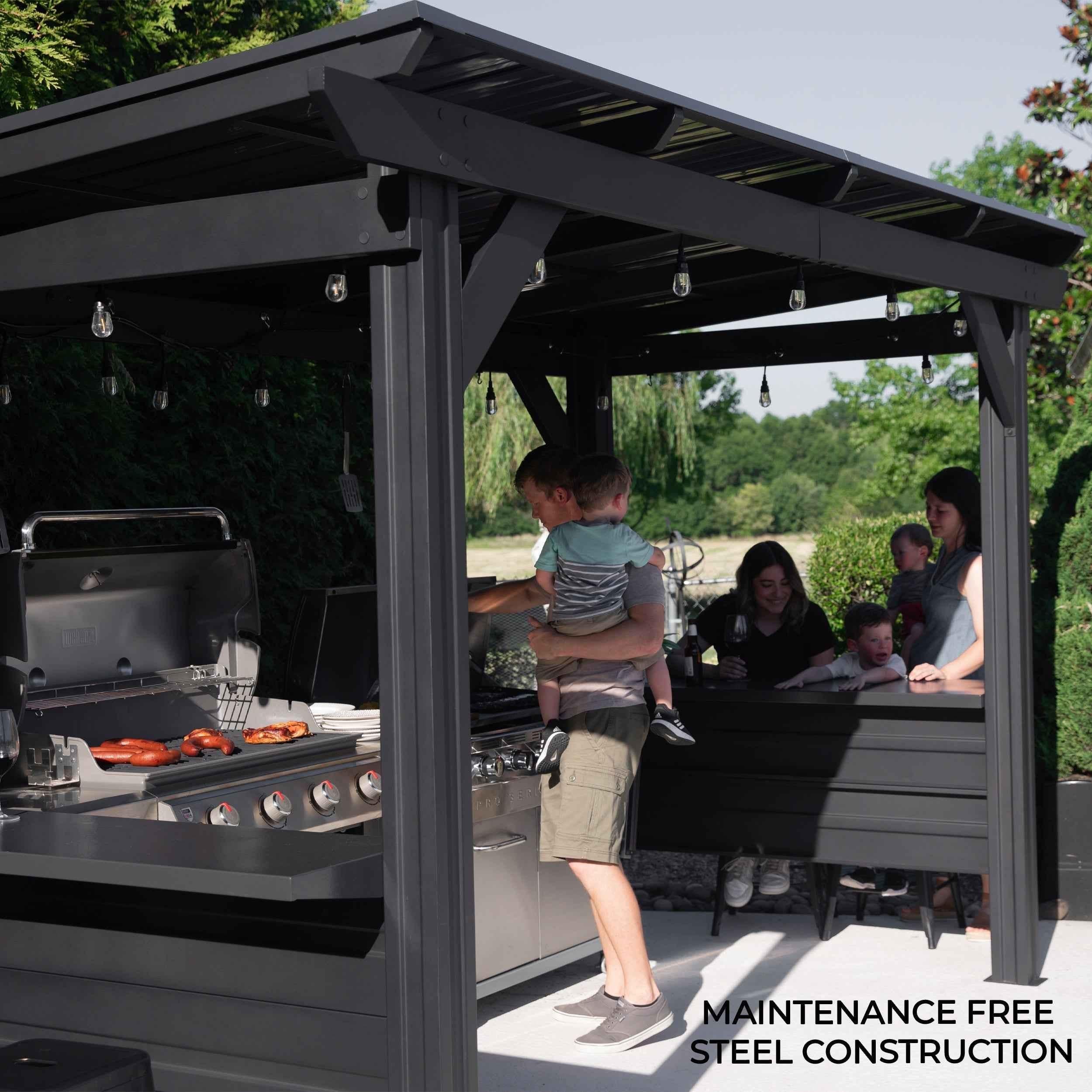 Backyard Discovery Rockport XL Steel Grill Gazebo.