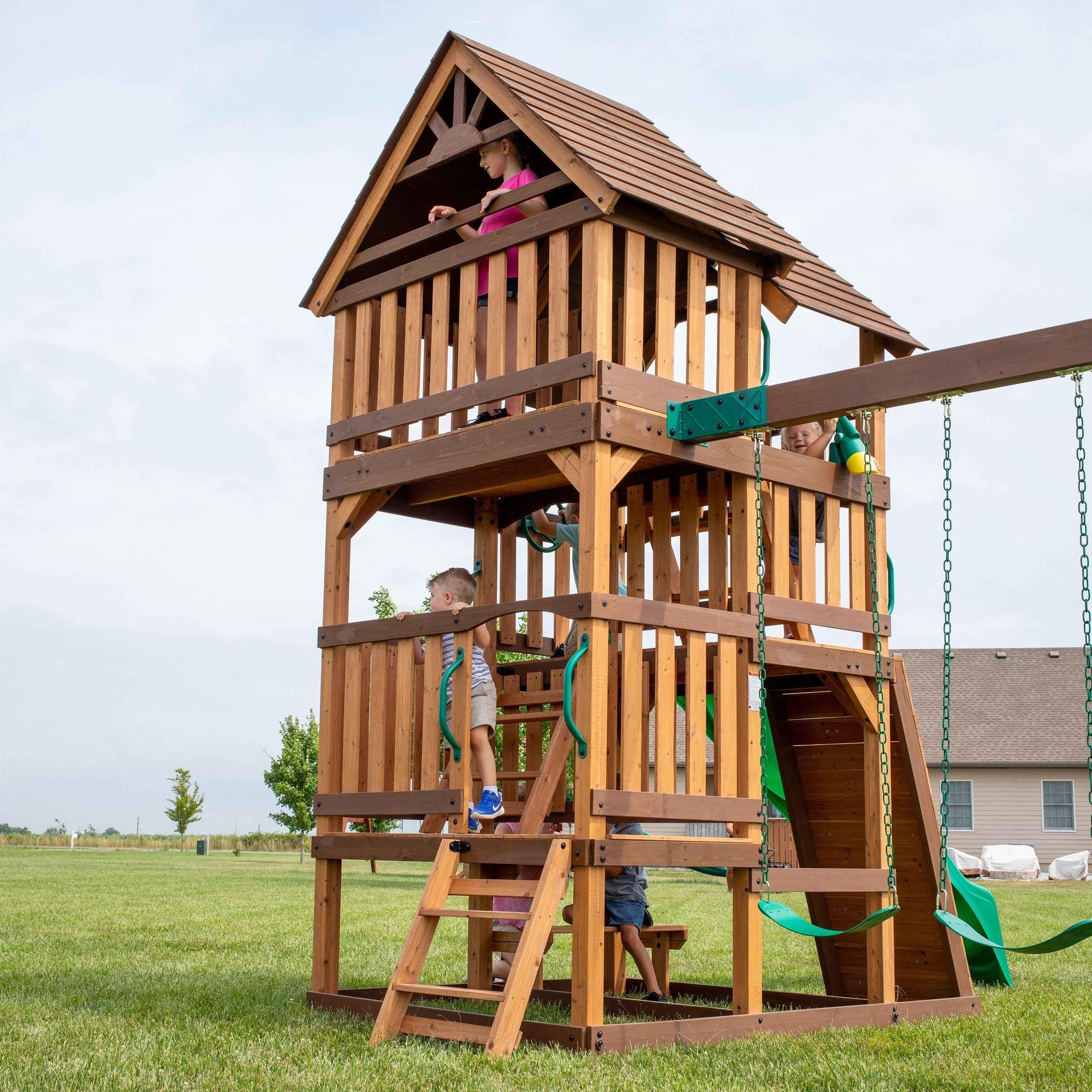 Backyard Discovery Highlander Swing Set.