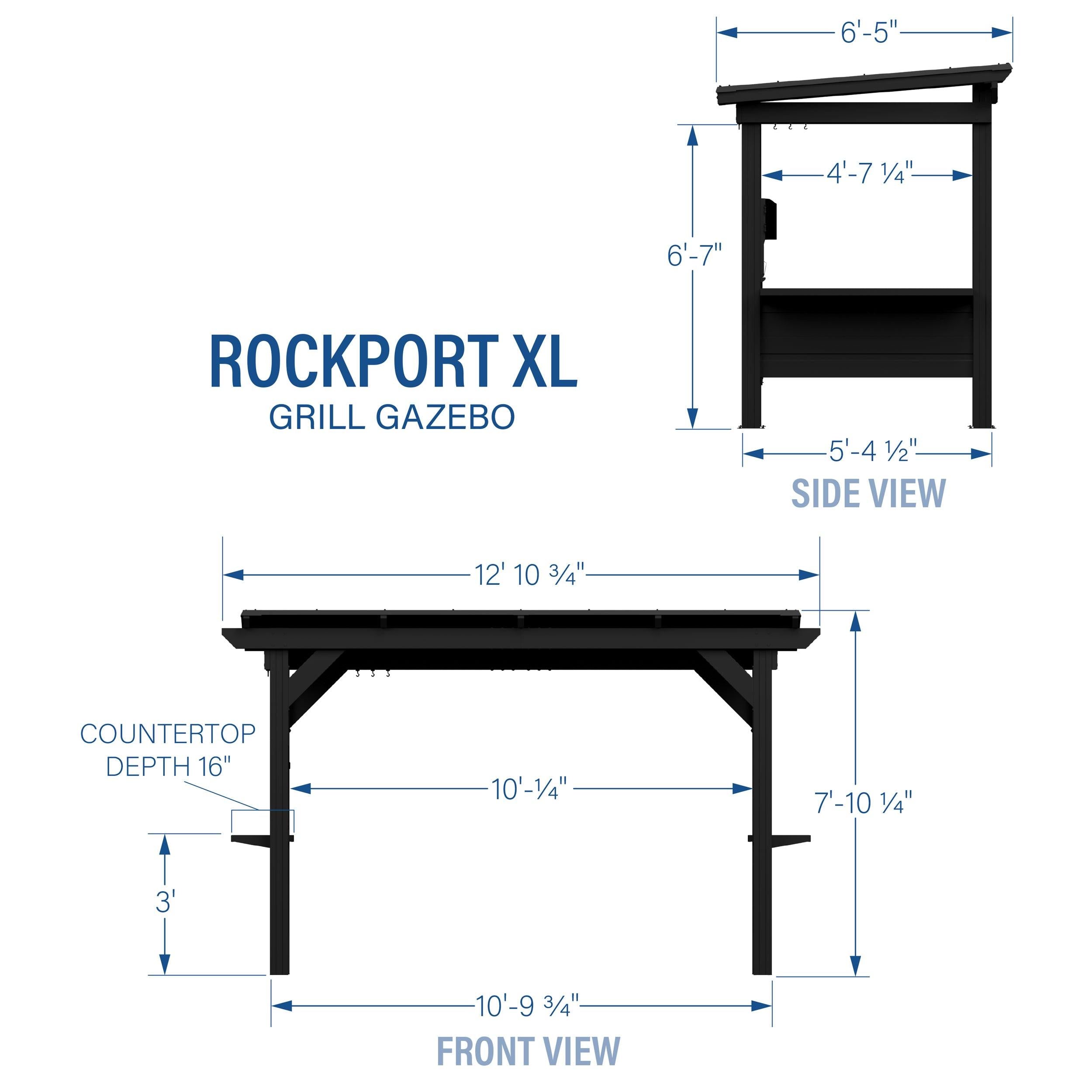 Backyard Discovery Rockport XL Steel Grill Gazebo.