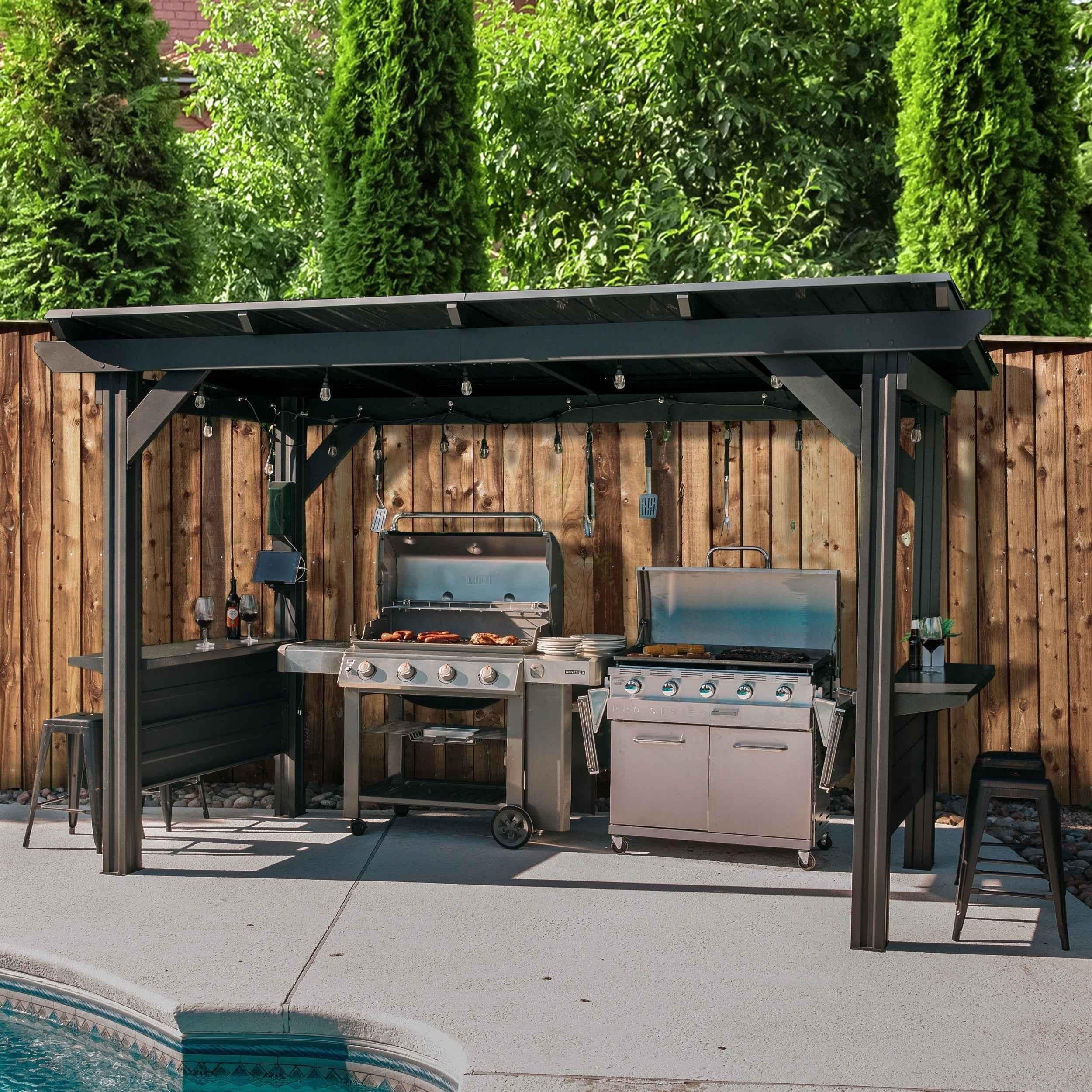Backyard Discovery Rockport XL Steel Grill Gazebo.