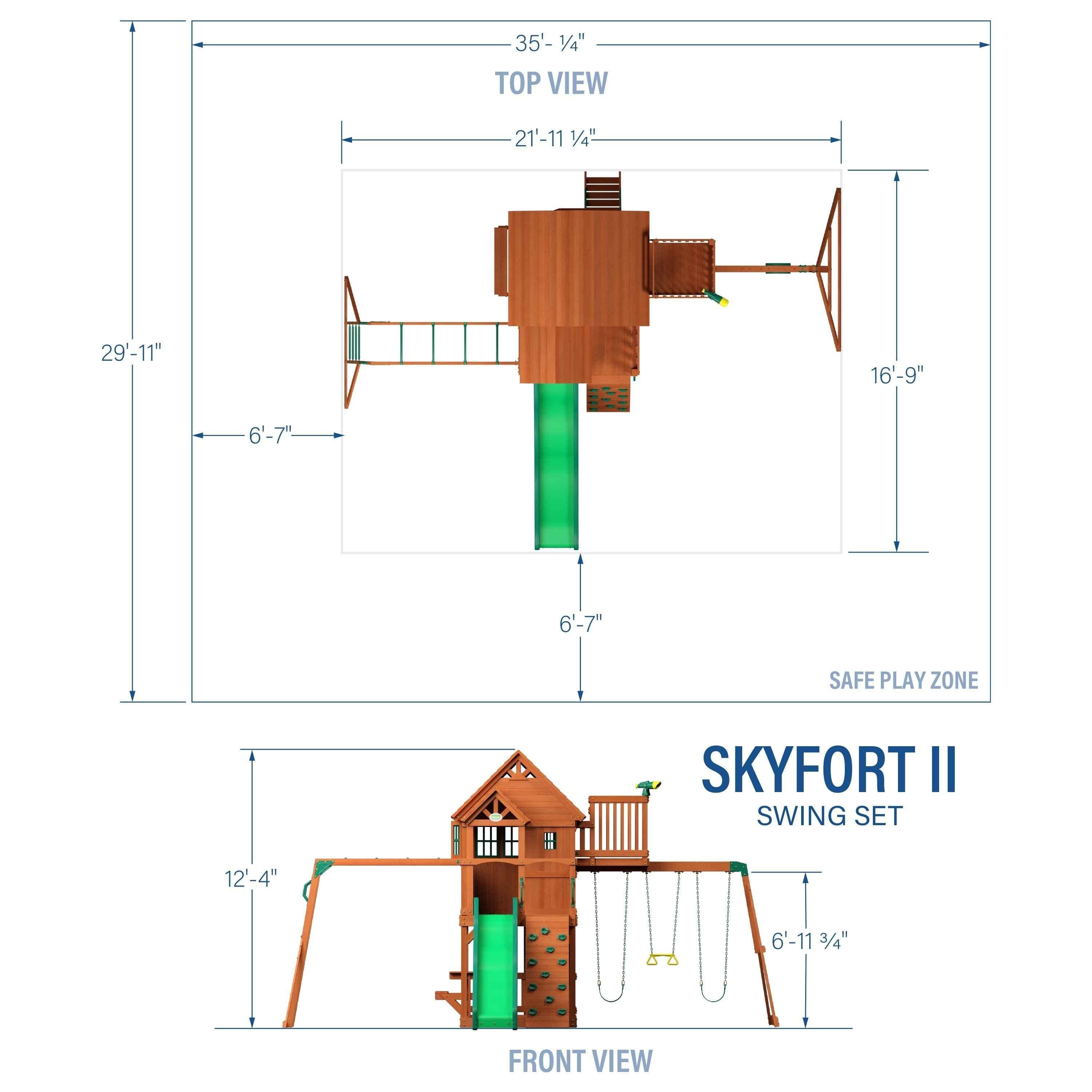 Backyard Discovery Skyfort II Swing Set.