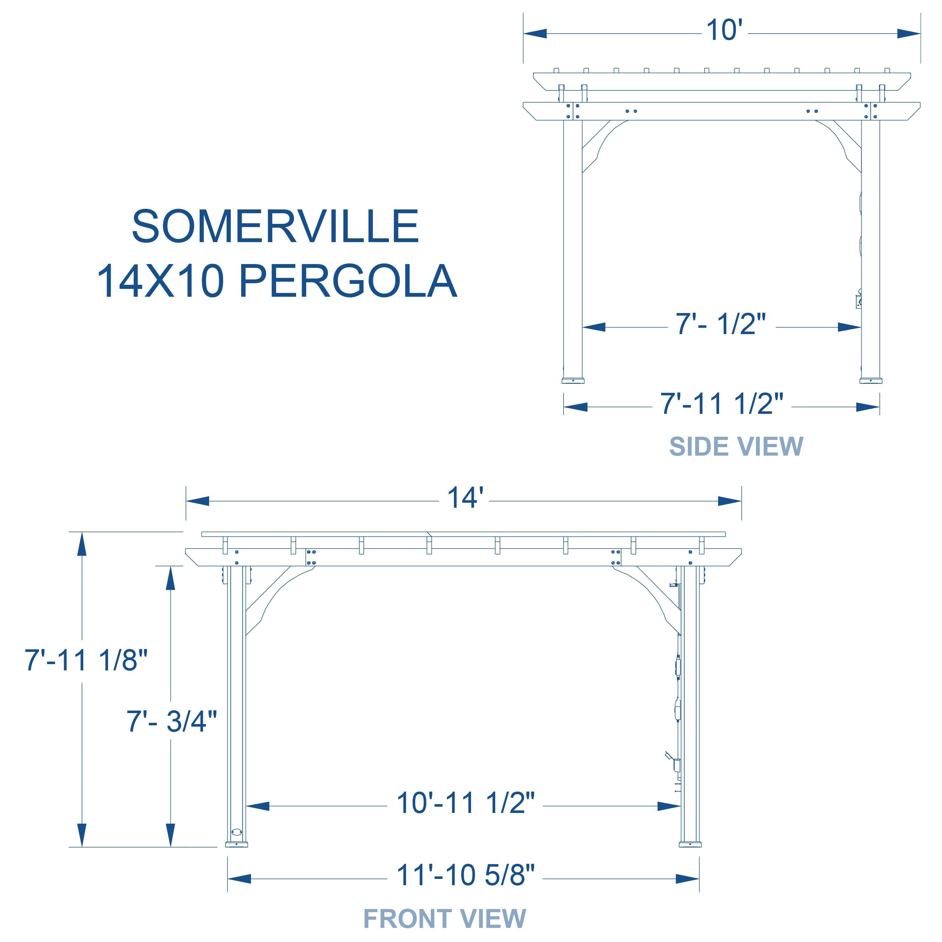 Backyard Discovery 14x10 Somerville Pergola - Barnwood Stain.