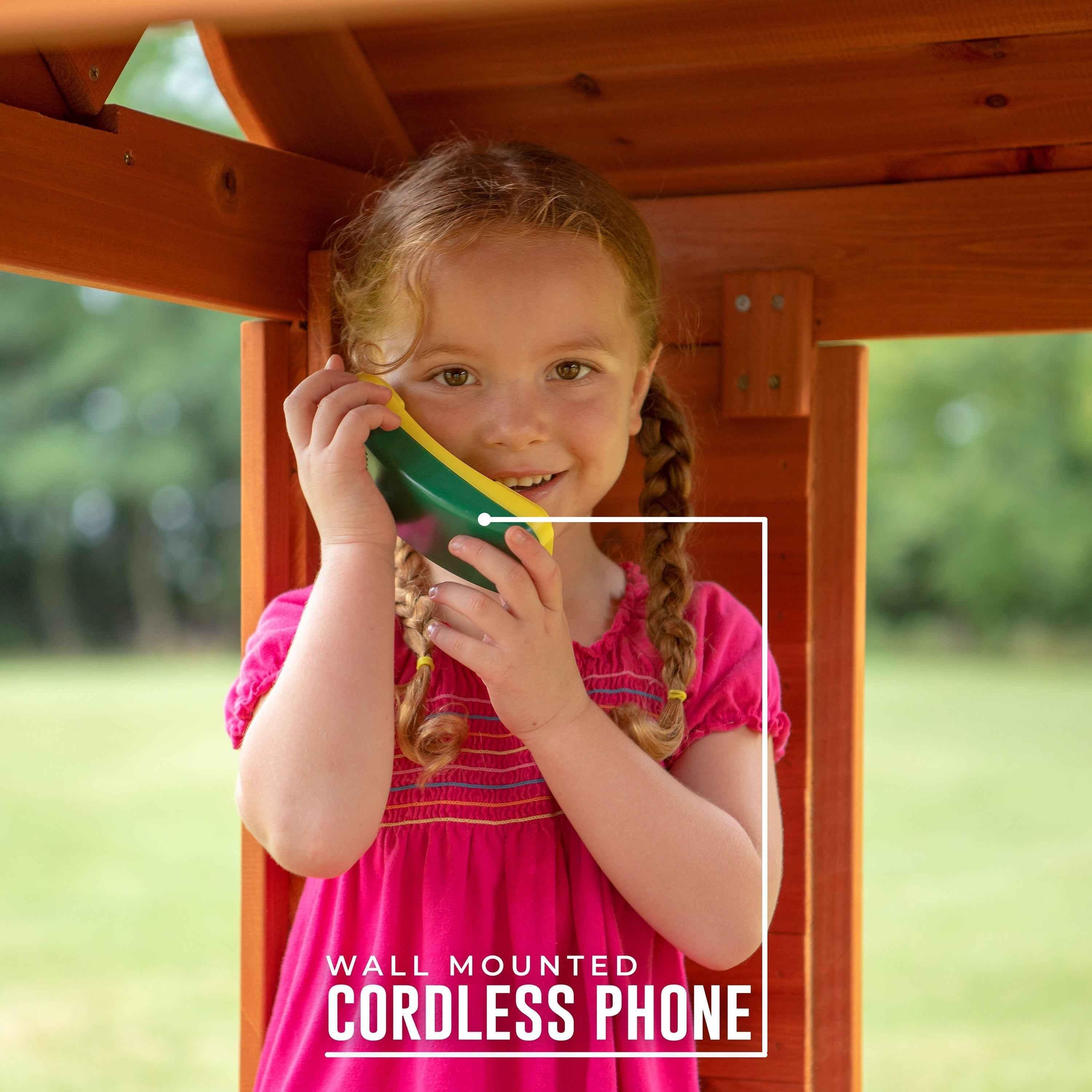 Backyard Discovery Timberlake Playhouse.