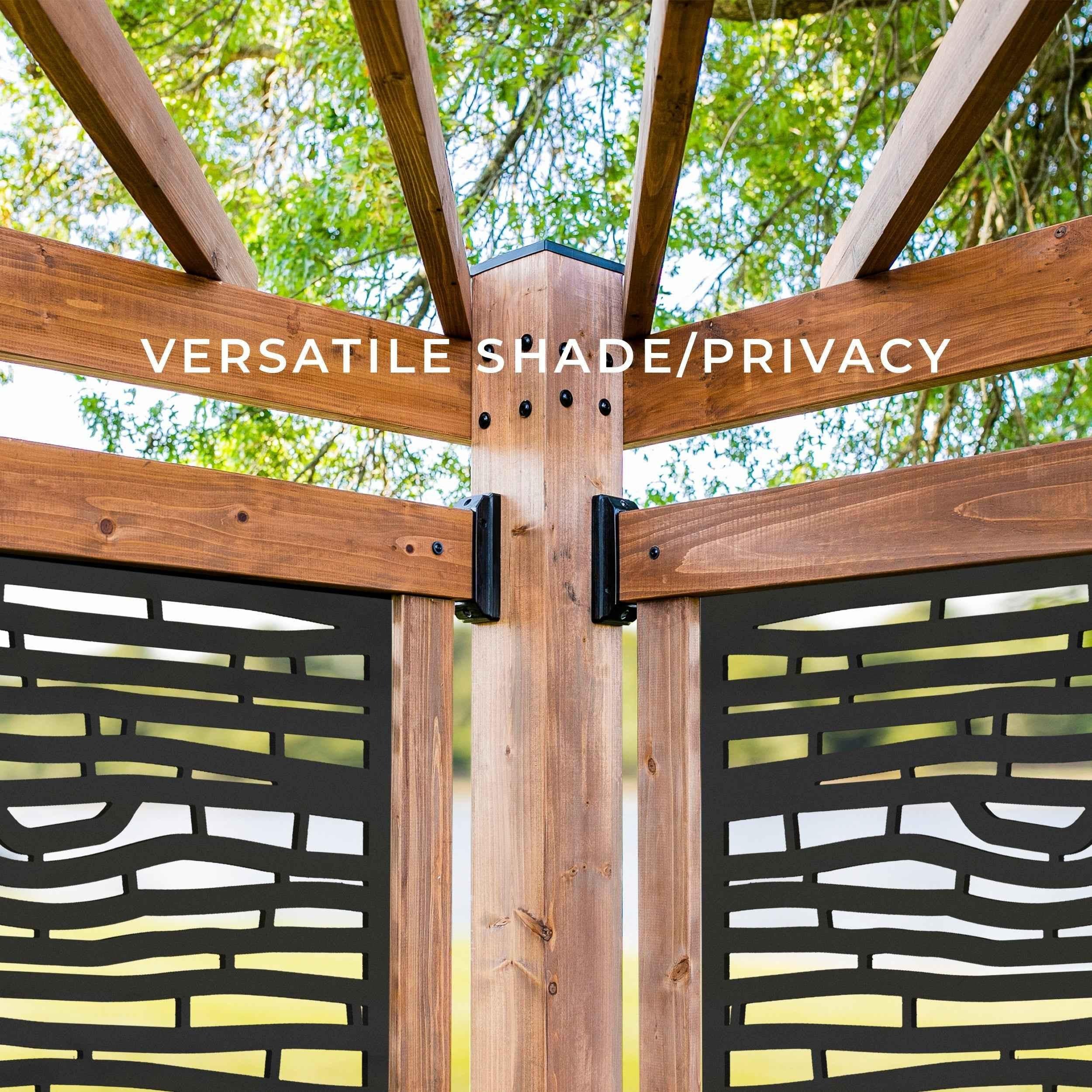 Backyard Discovery Verona Corner Pergola-Bamboo Panels.