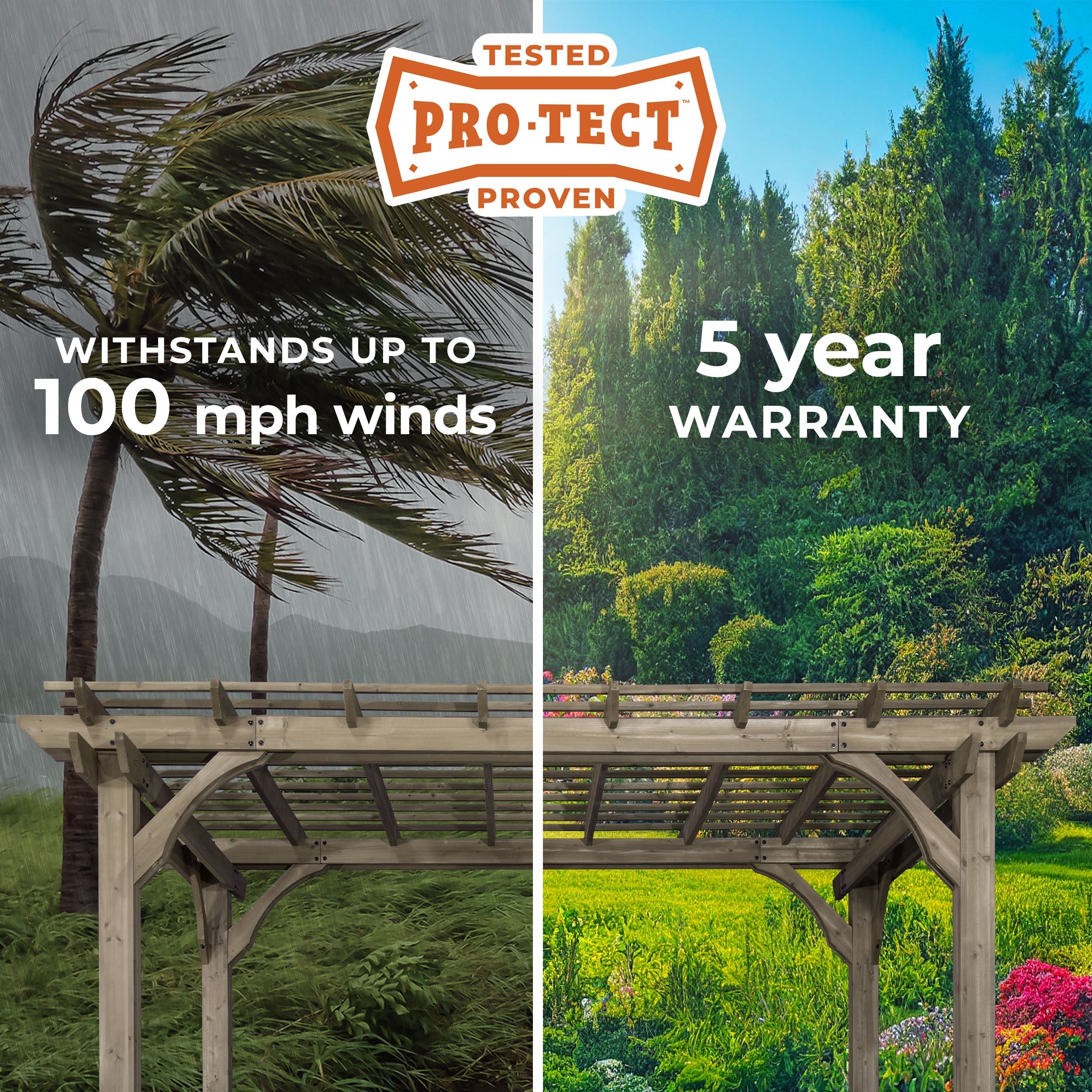 Backyard Discovery 14x10 Somerville Pergola - Barnwood Stain