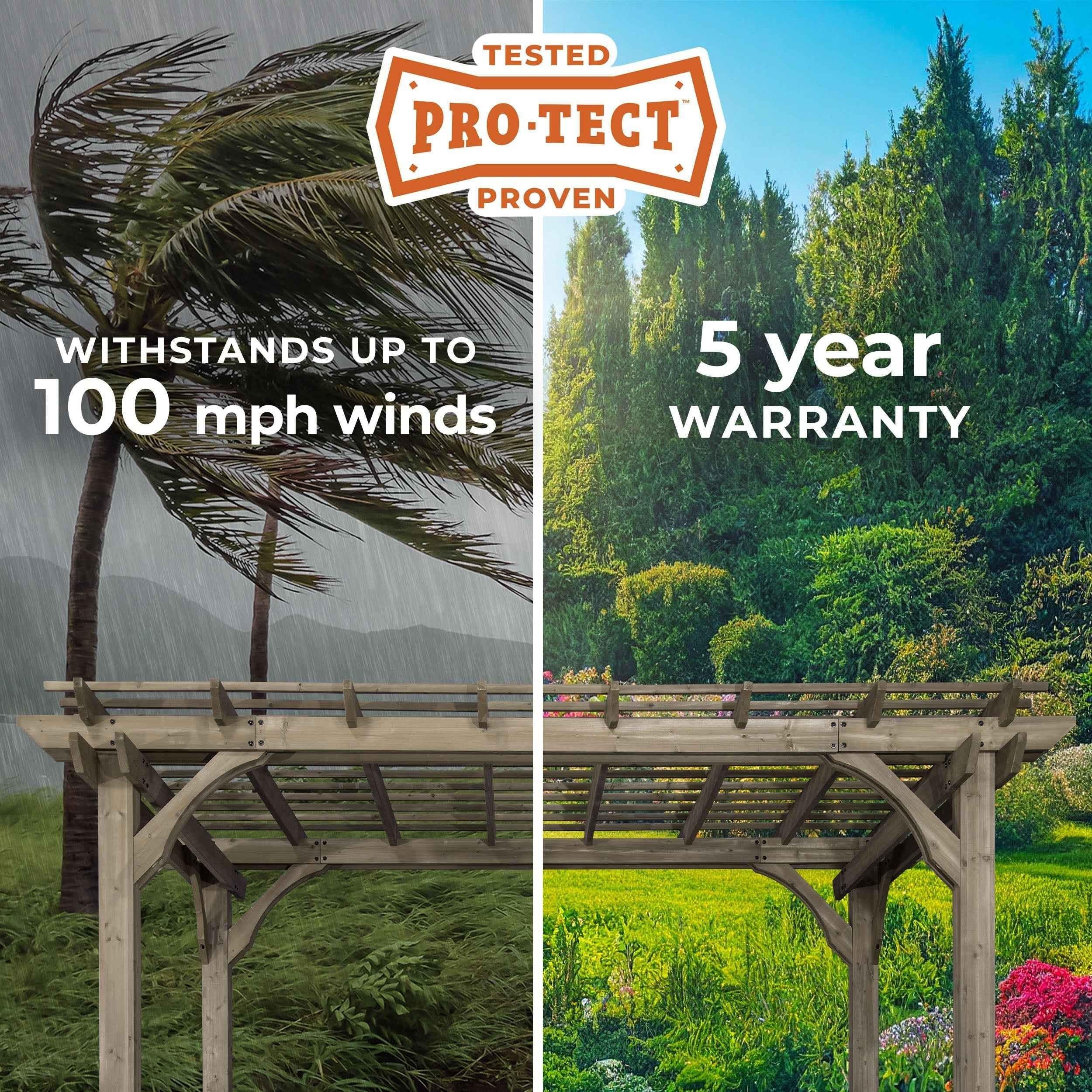 Backyard Discovery 14x10 Somerville Pergola - Barnwood Stain.