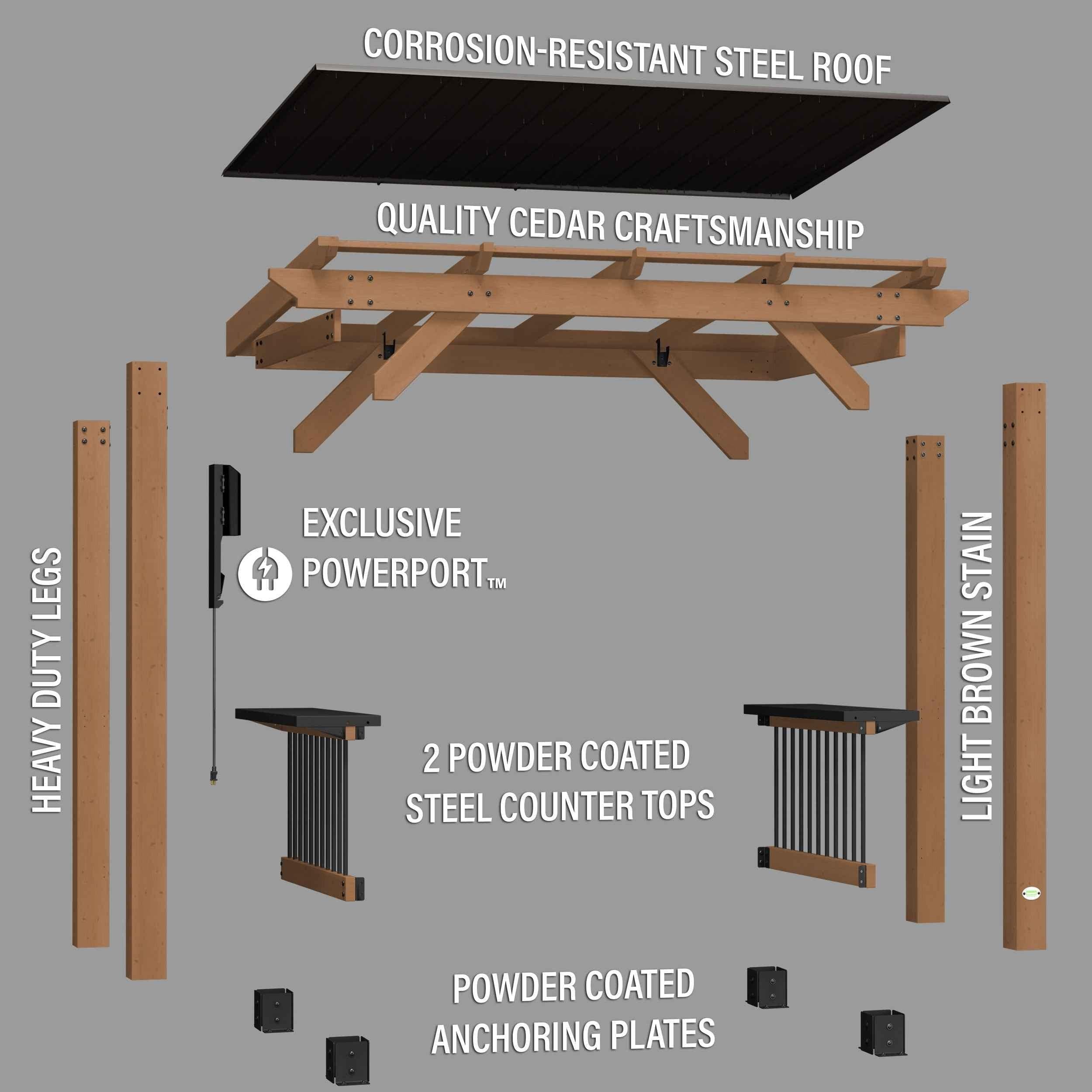 Backyard Discovery Saxony Grill Gazebo.