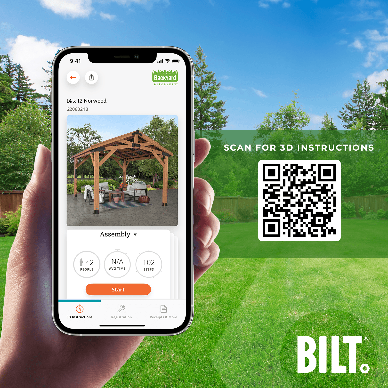 Backyard Discovery 14x12 Norwood Gazebo.