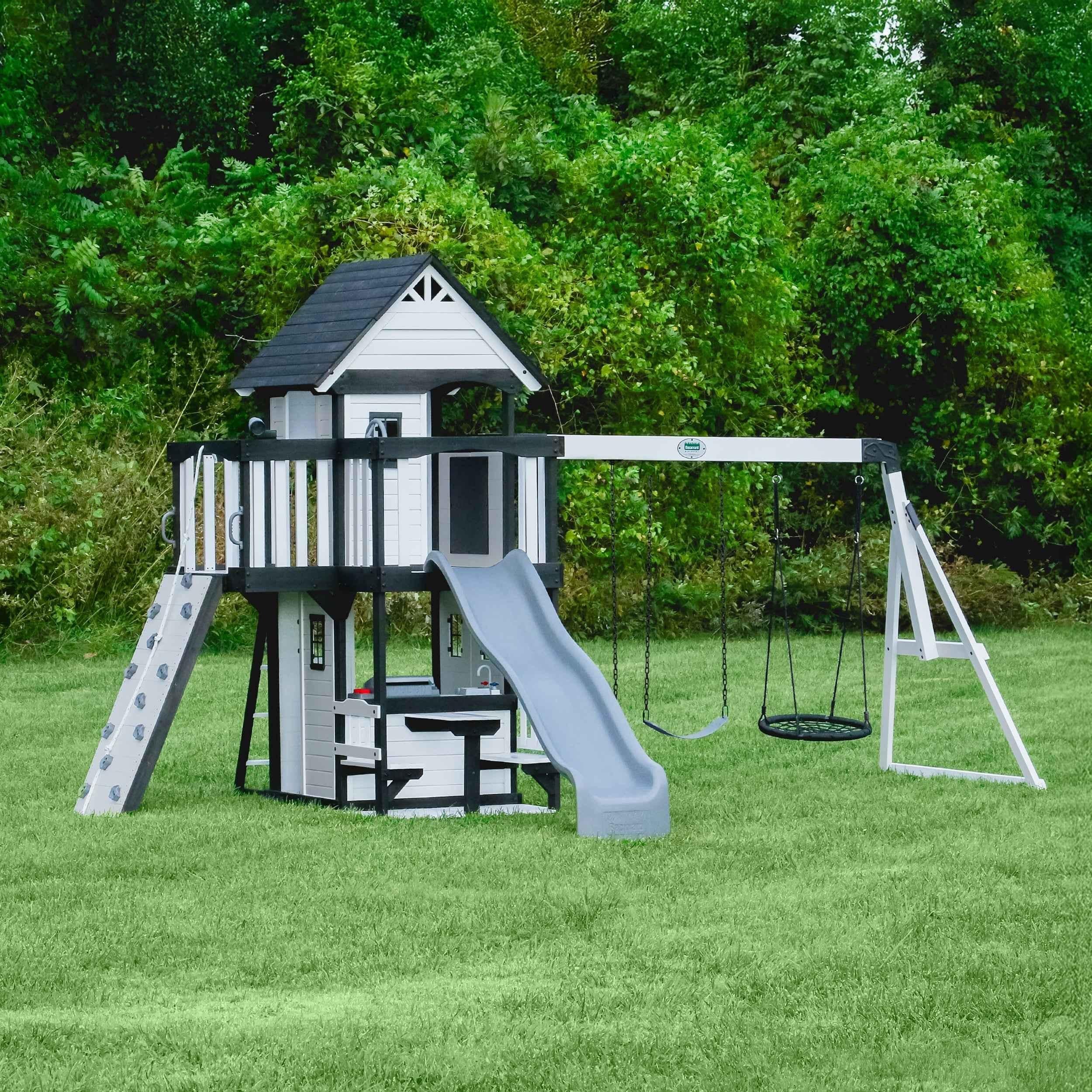 Backyard Discovery Canyon Creek Swing Set – White.