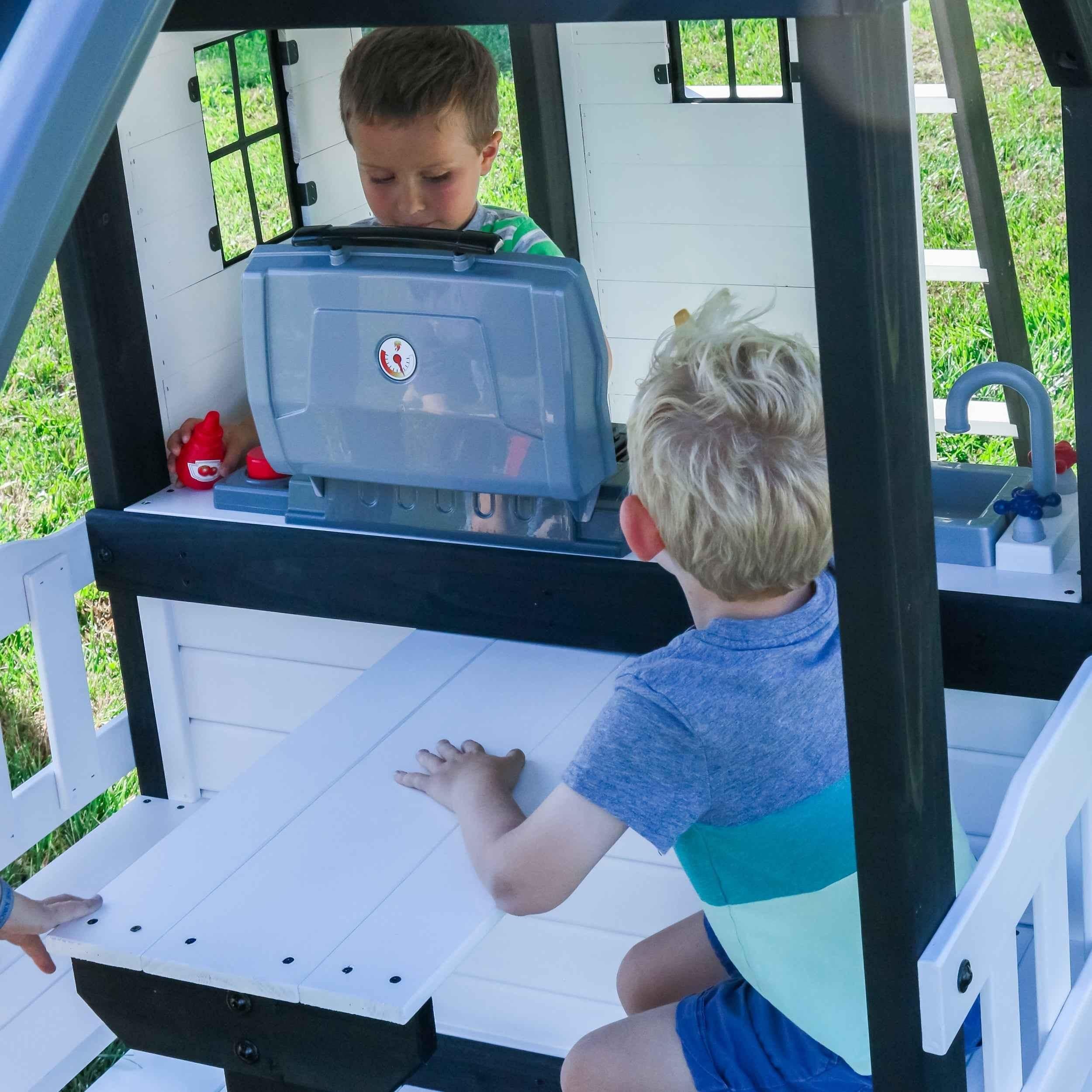 Backyard Discovery Canyon Creek Swing Set – White.