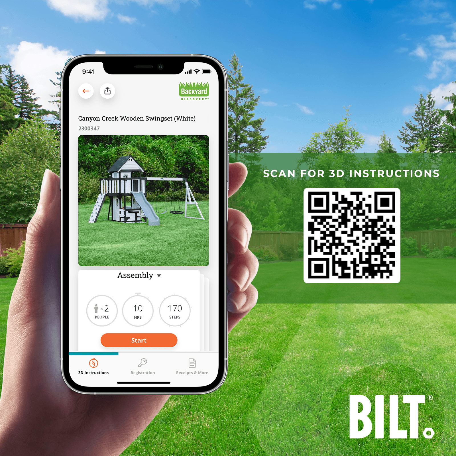 Backyard Discovery Canyon Creek Swing Set – White.