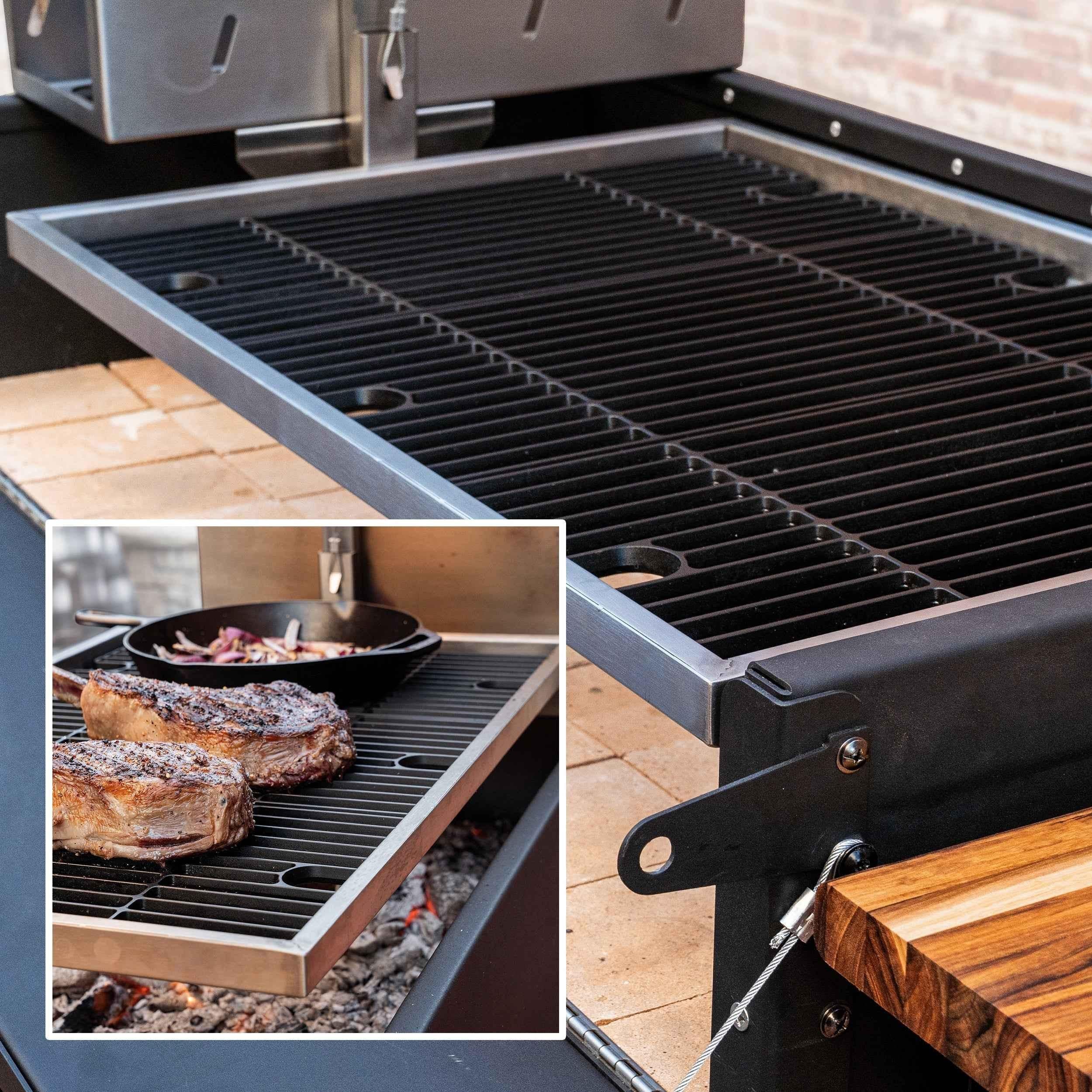 Backyard Discovery Premium Argentine/Santa Maria BBQ Grill with Wood Fire and Charcoal Grill.