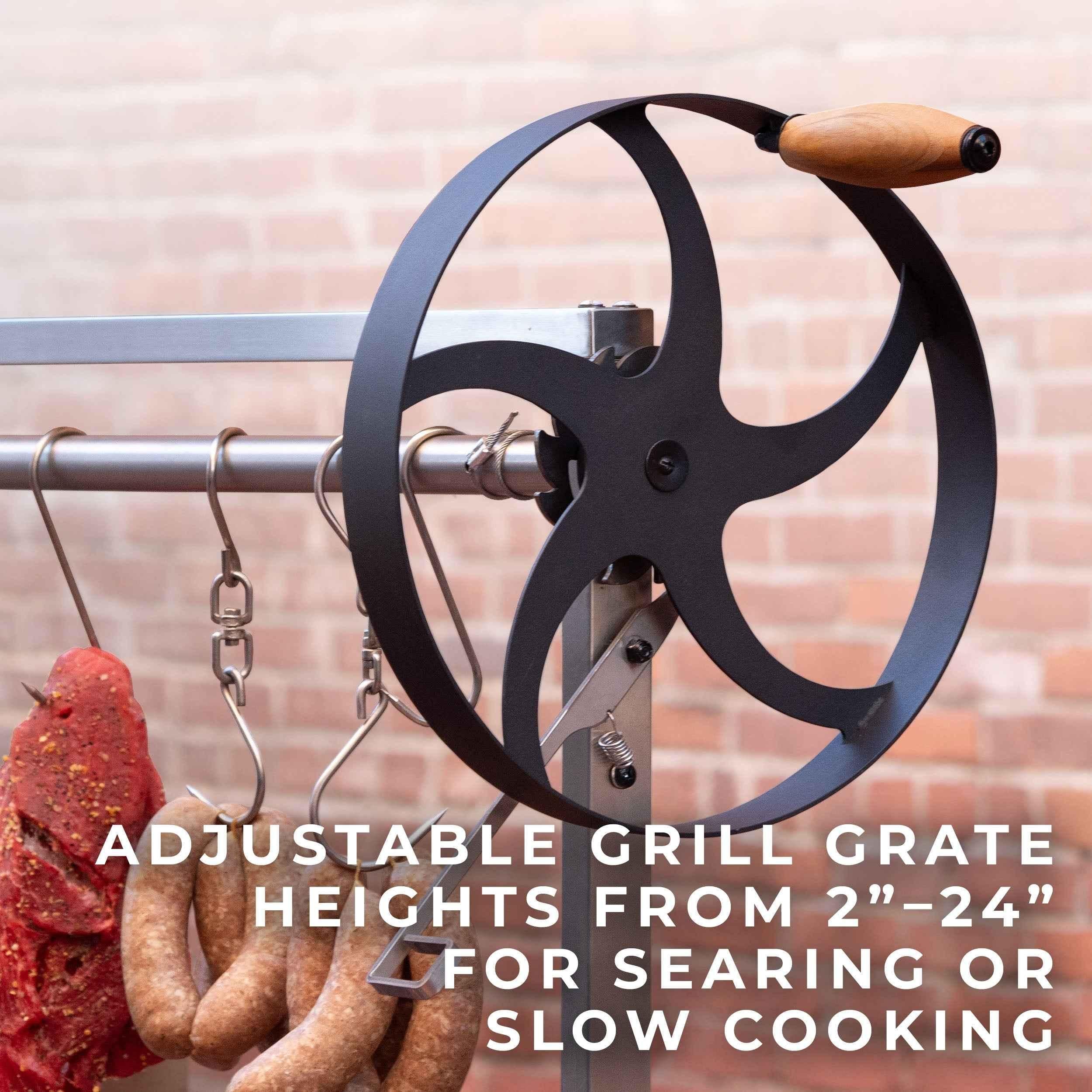 Backyard Discovery Premium Argentine/Santa Maria BBQ Grill with Wood Fire and Charcoal Grill.