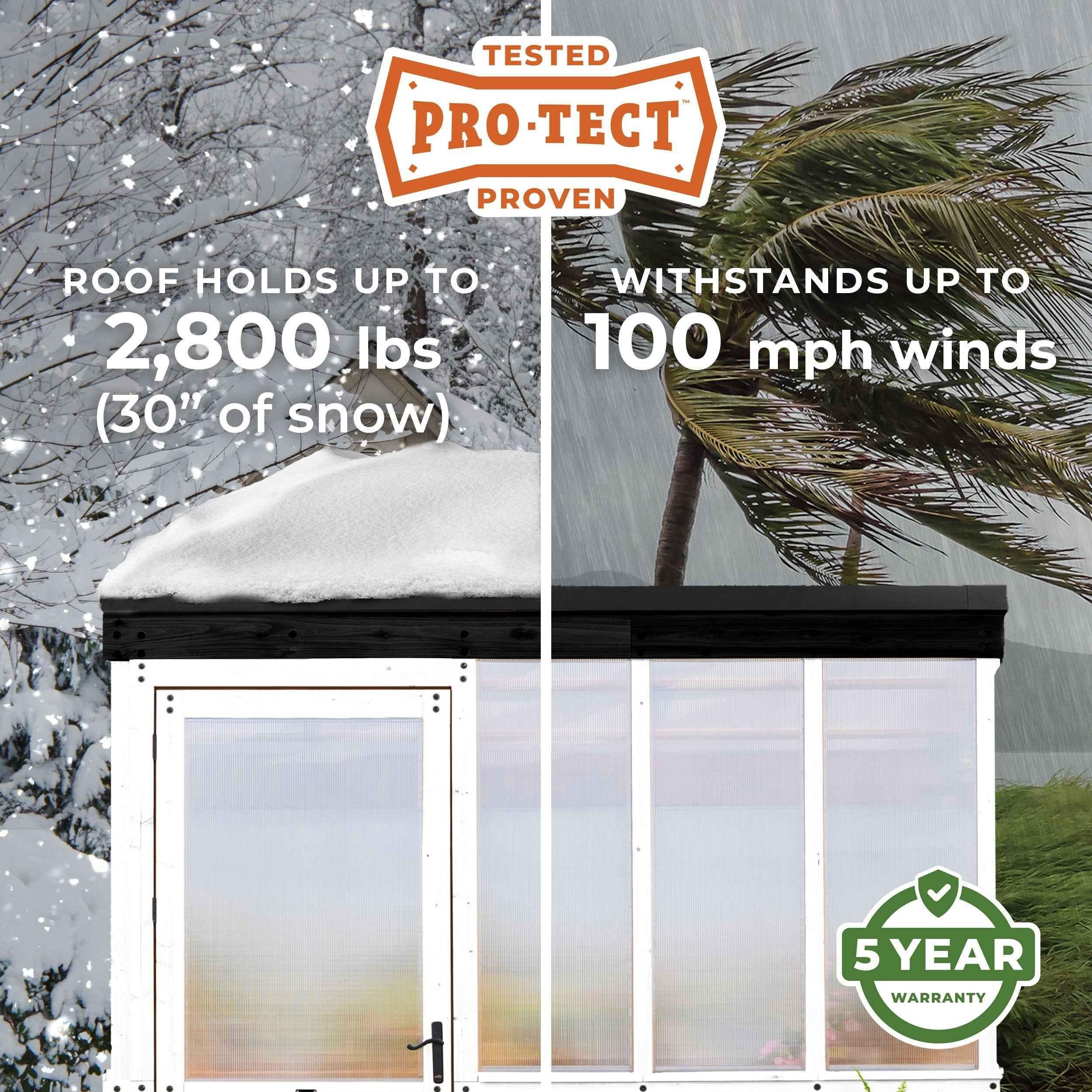 Backyard Discovery 9x6 Willow Greenhouse -    Pre-Stained & Sealed White.