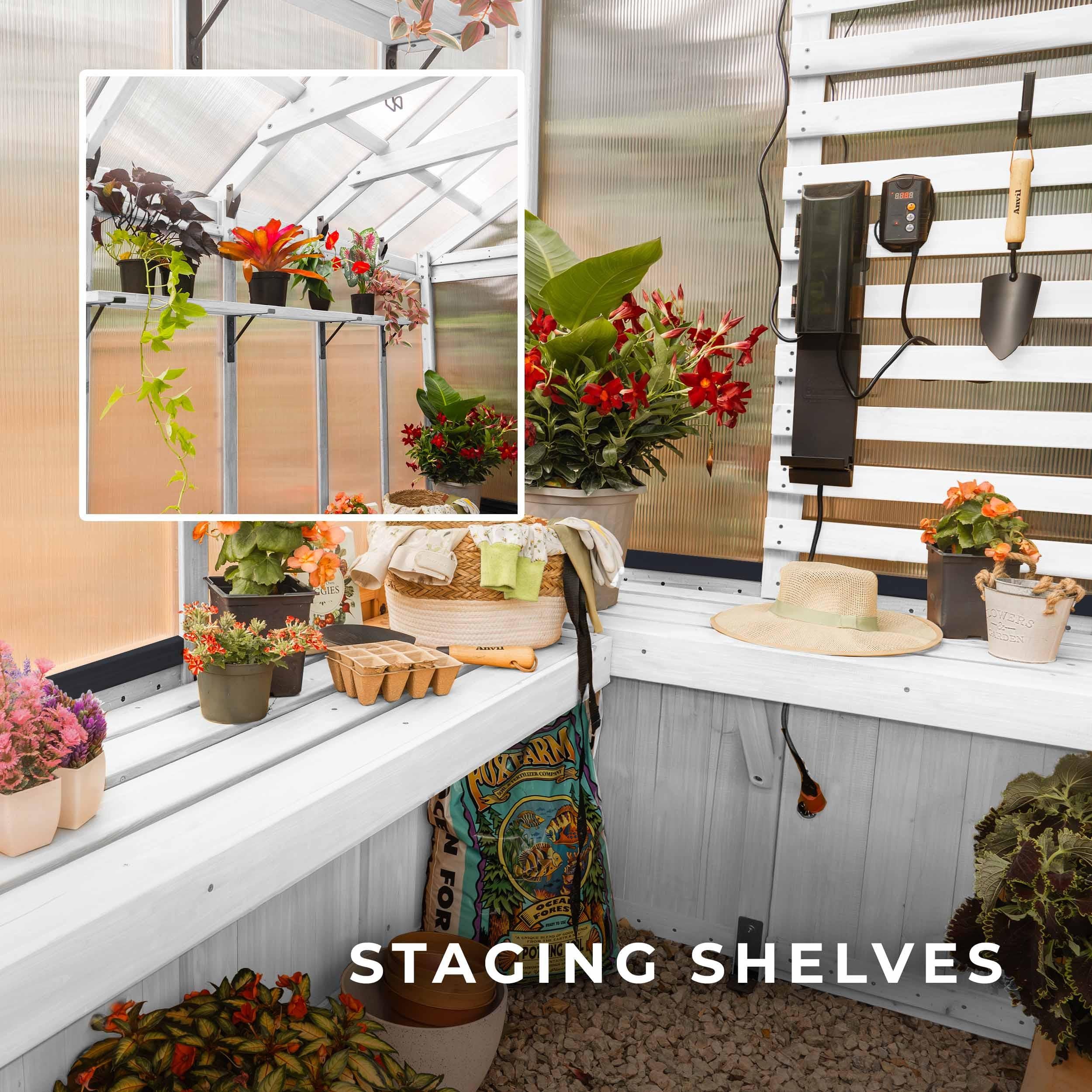 Backyard Discovery 9x6 White Bellerose Greenhouse.