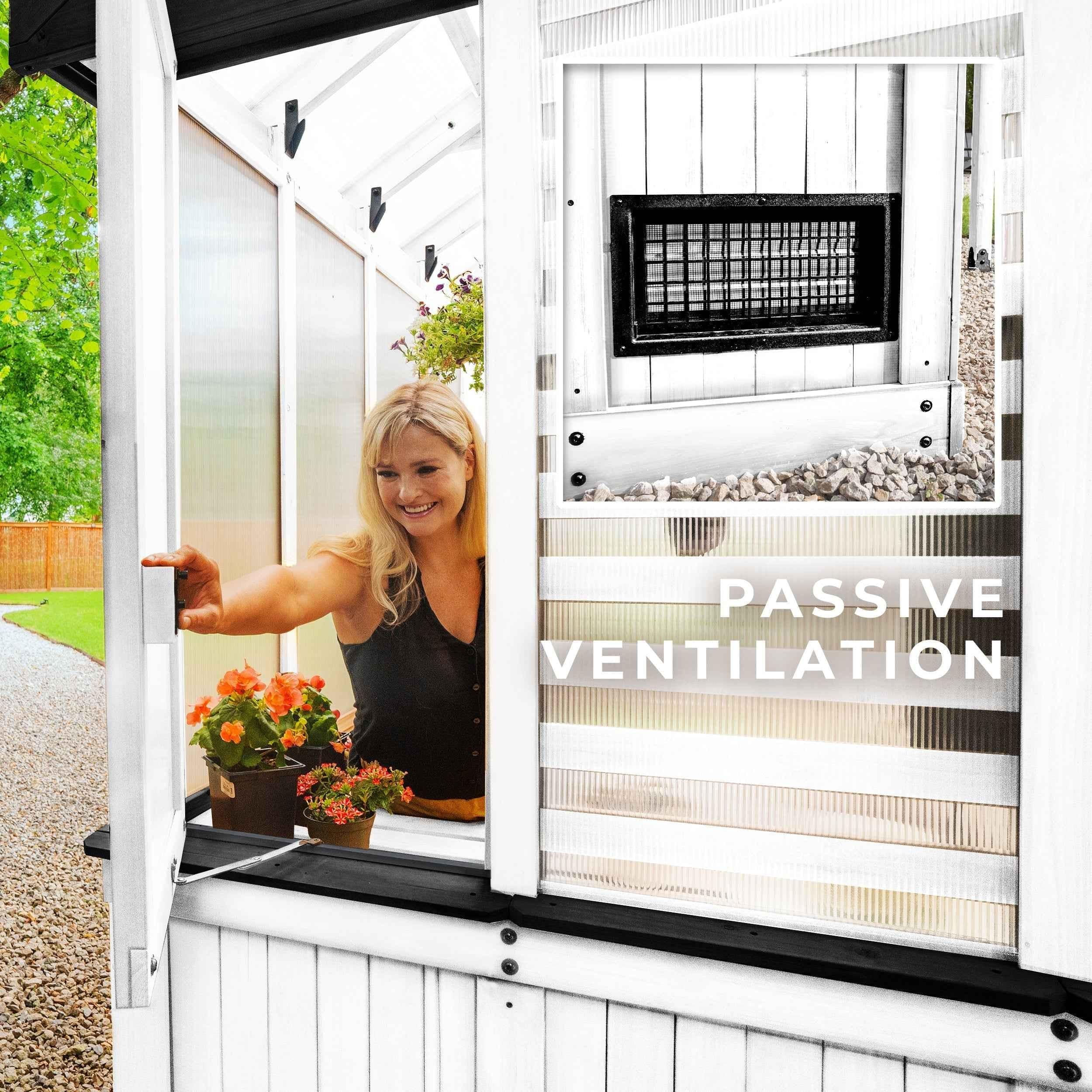 Backyard Discovery 9x6 White Bellerose Greenhouse.