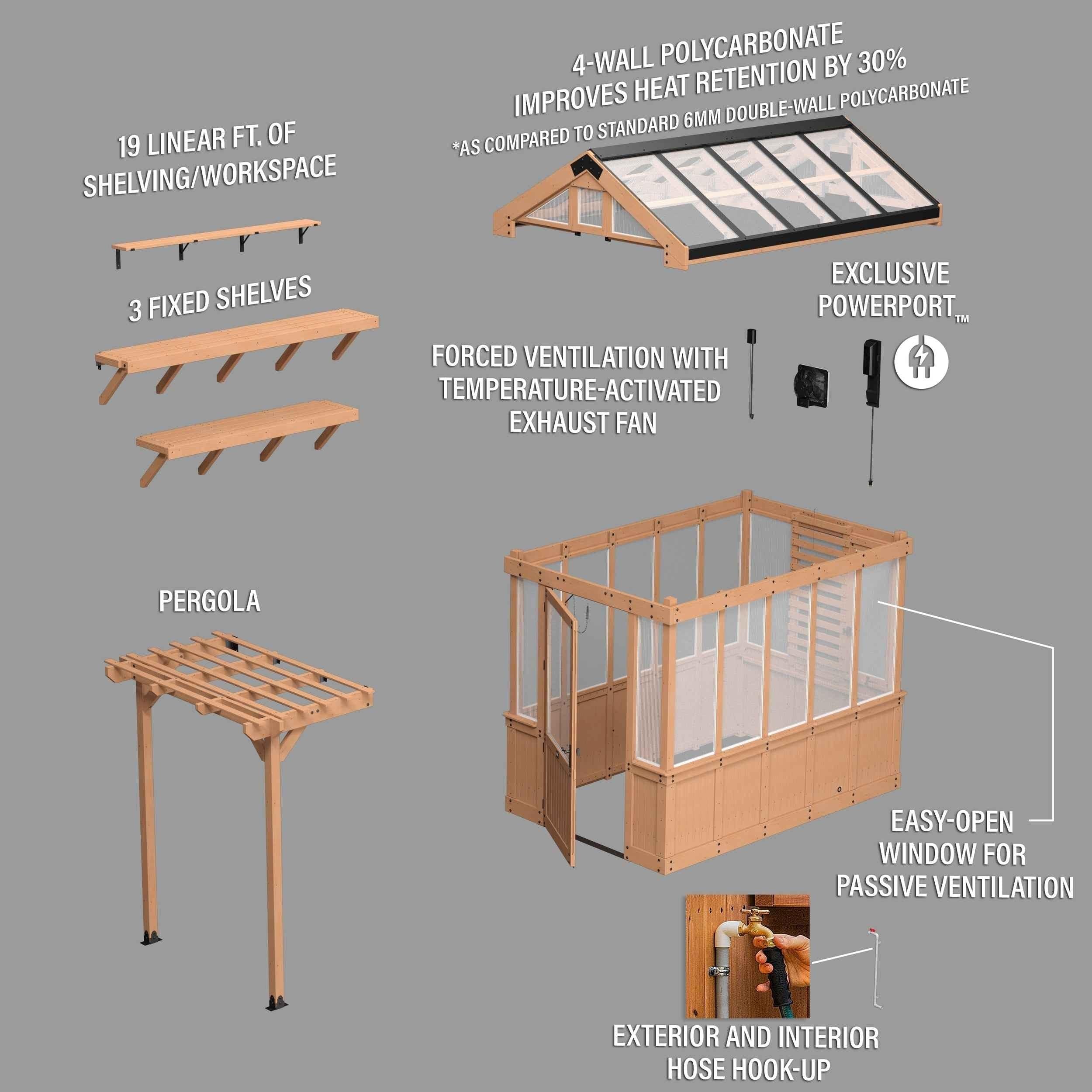 Backyard Discovery 9x6 Bellerose Greenhouse.